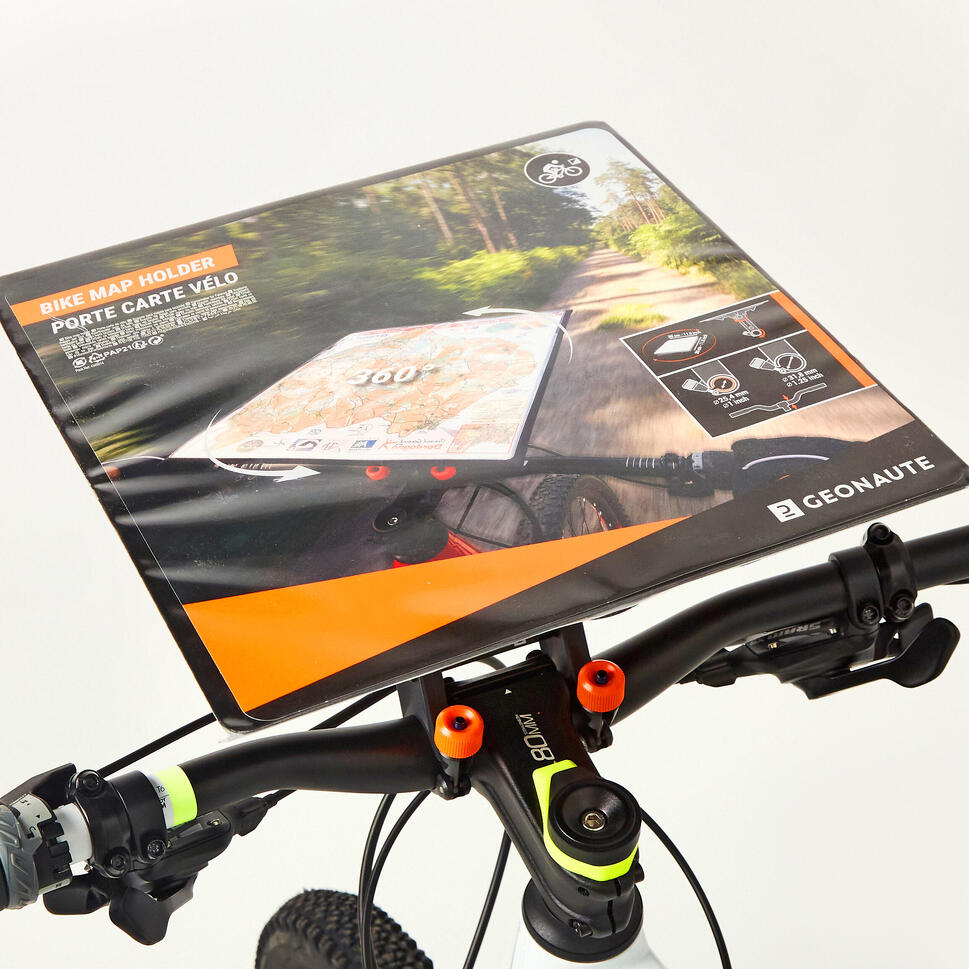 Mountain bike orienteering and adventure race map holder
