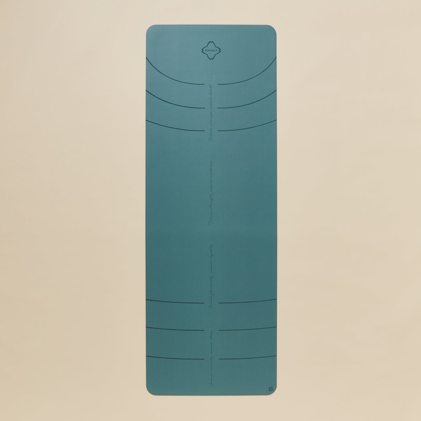 Yoga mat grip+ 185cm x 65cm x 3mm - khaki