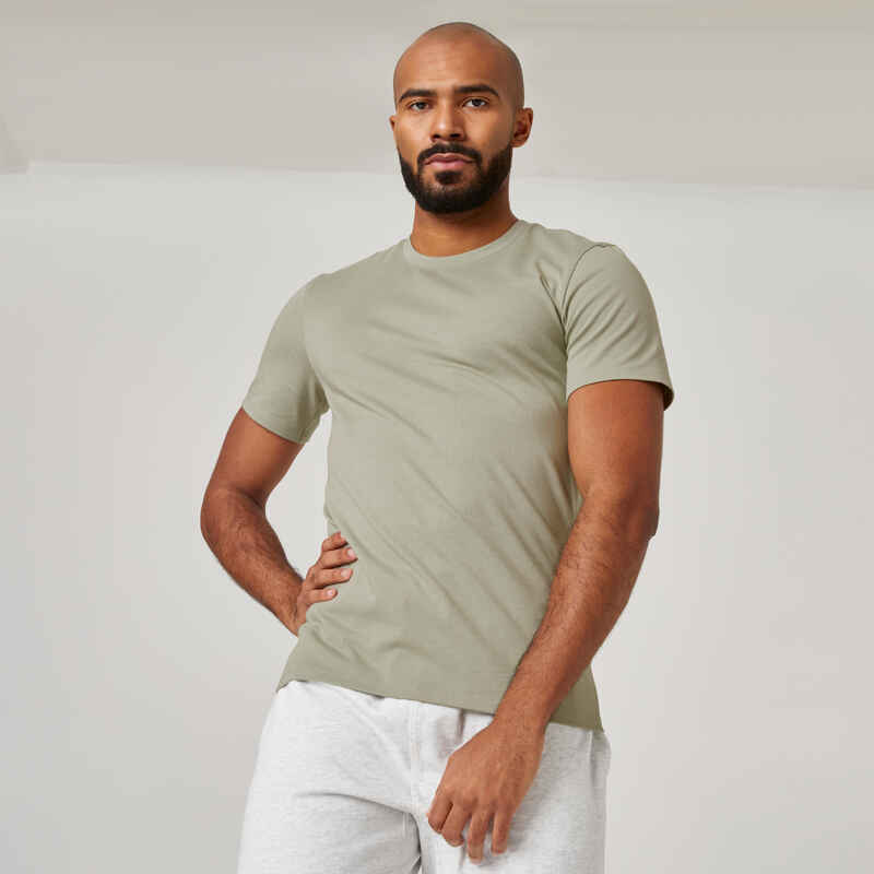 T-Shirt Slim 500 Khaki M