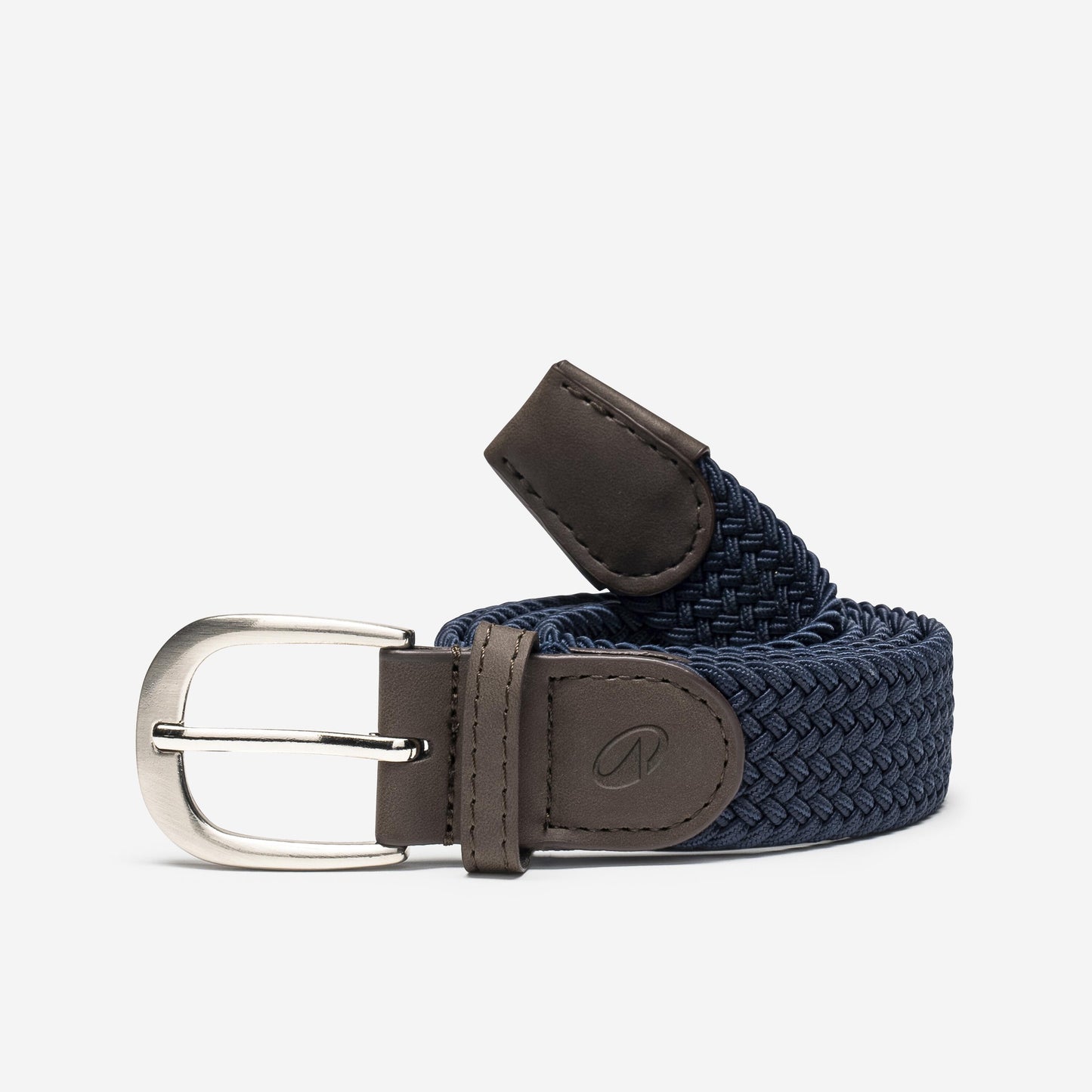 Elastic & stretchy braided Golf belt, Navy Blue