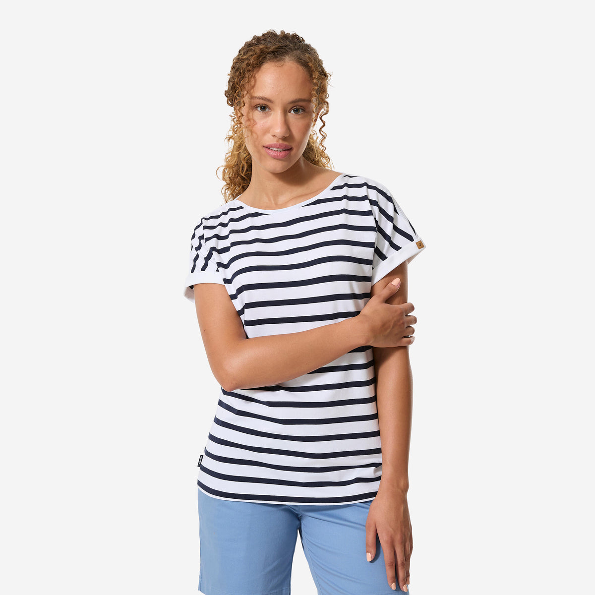 T-Shirt Sailing 100 W White navy new