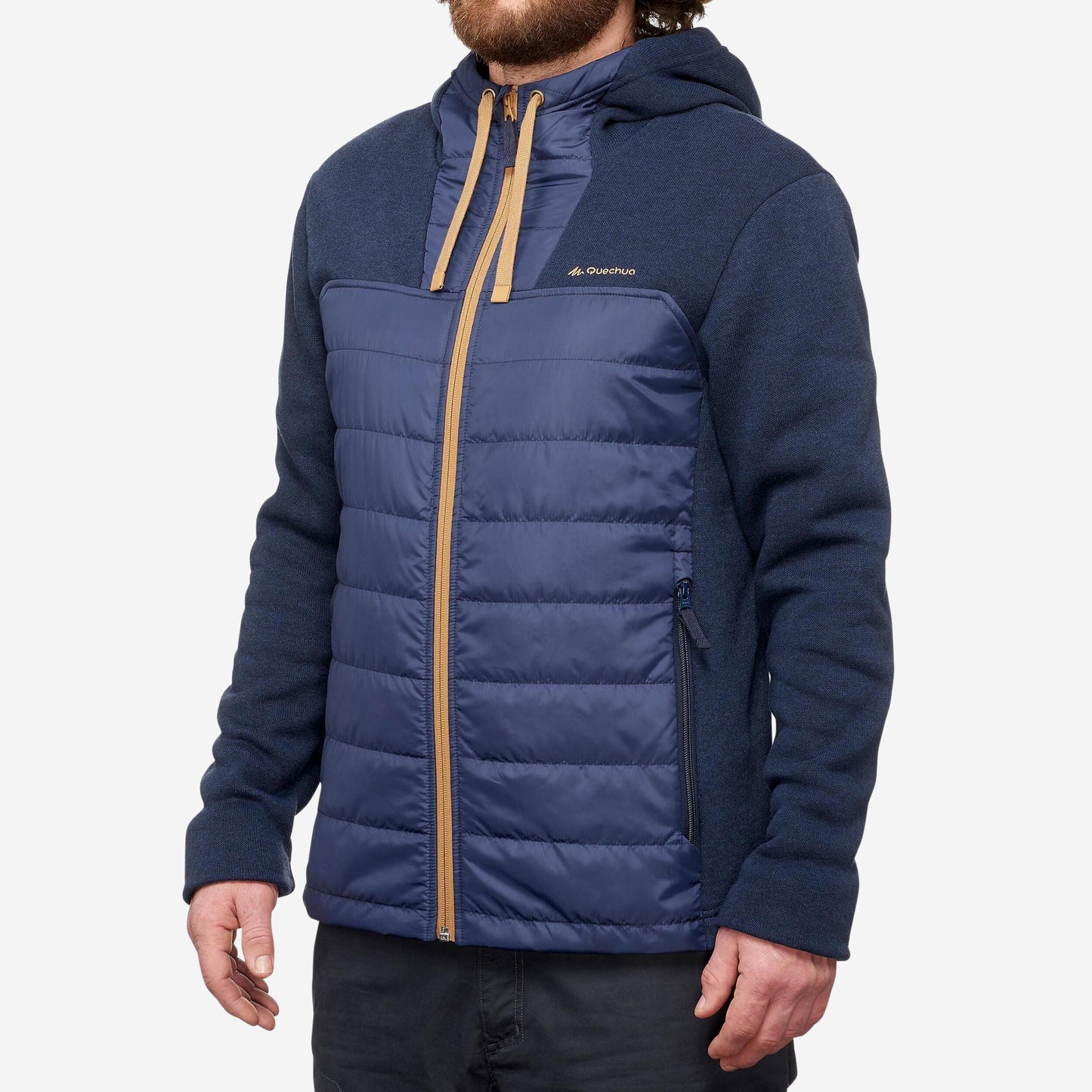 Men's Hiking Hooded Sweatshirt - NH100 Hybrid