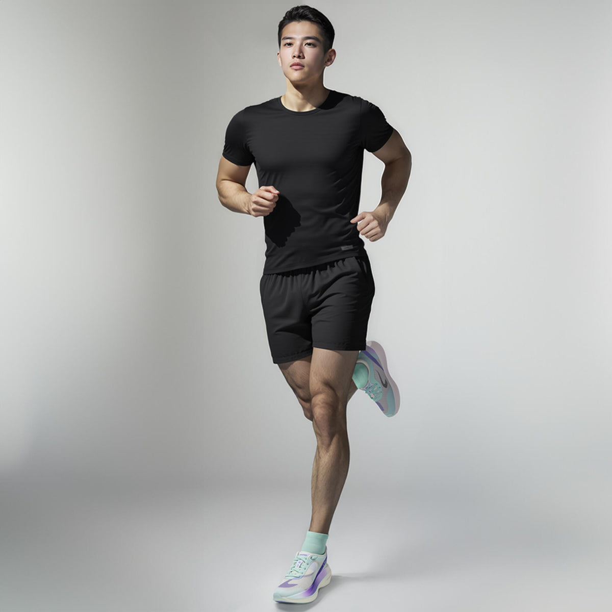 TSHIRT RUN DRY M BLACK