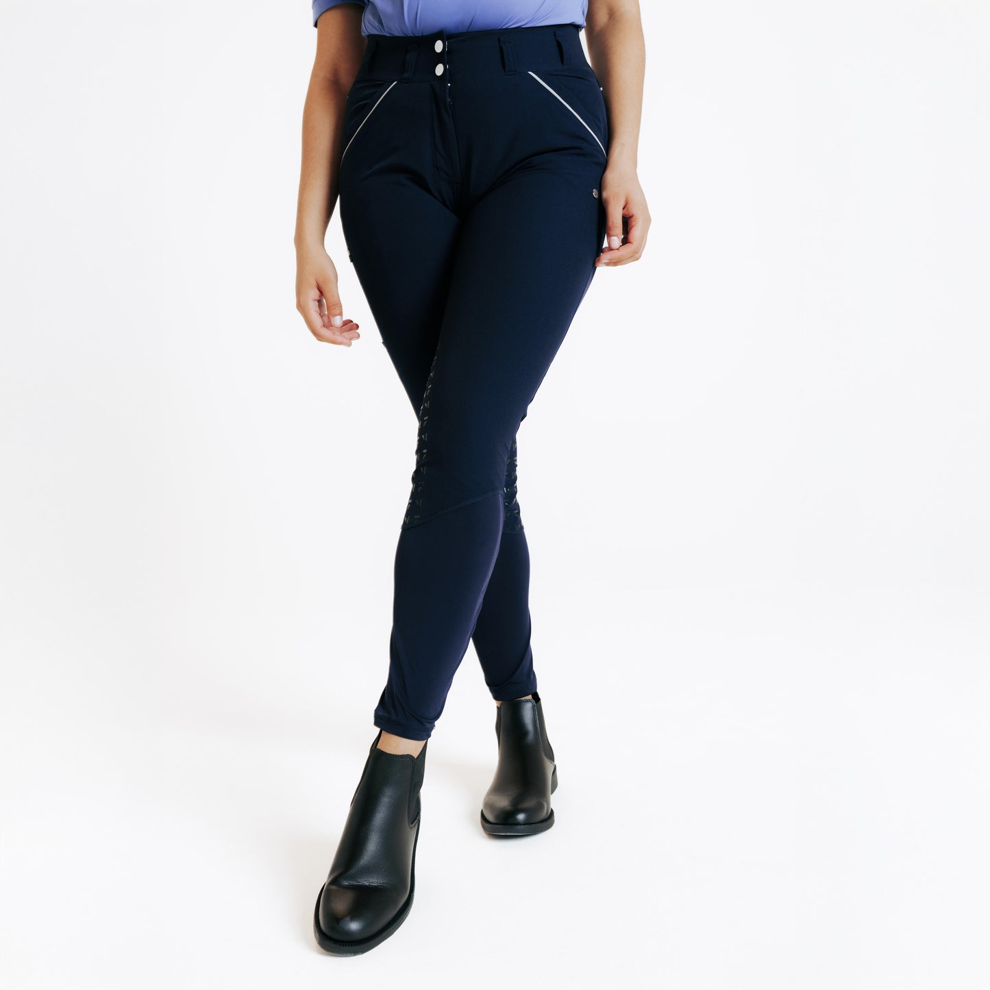 Women's Ultra-Lightweight Full Grip Horse Riding Jodhpurs - Blue