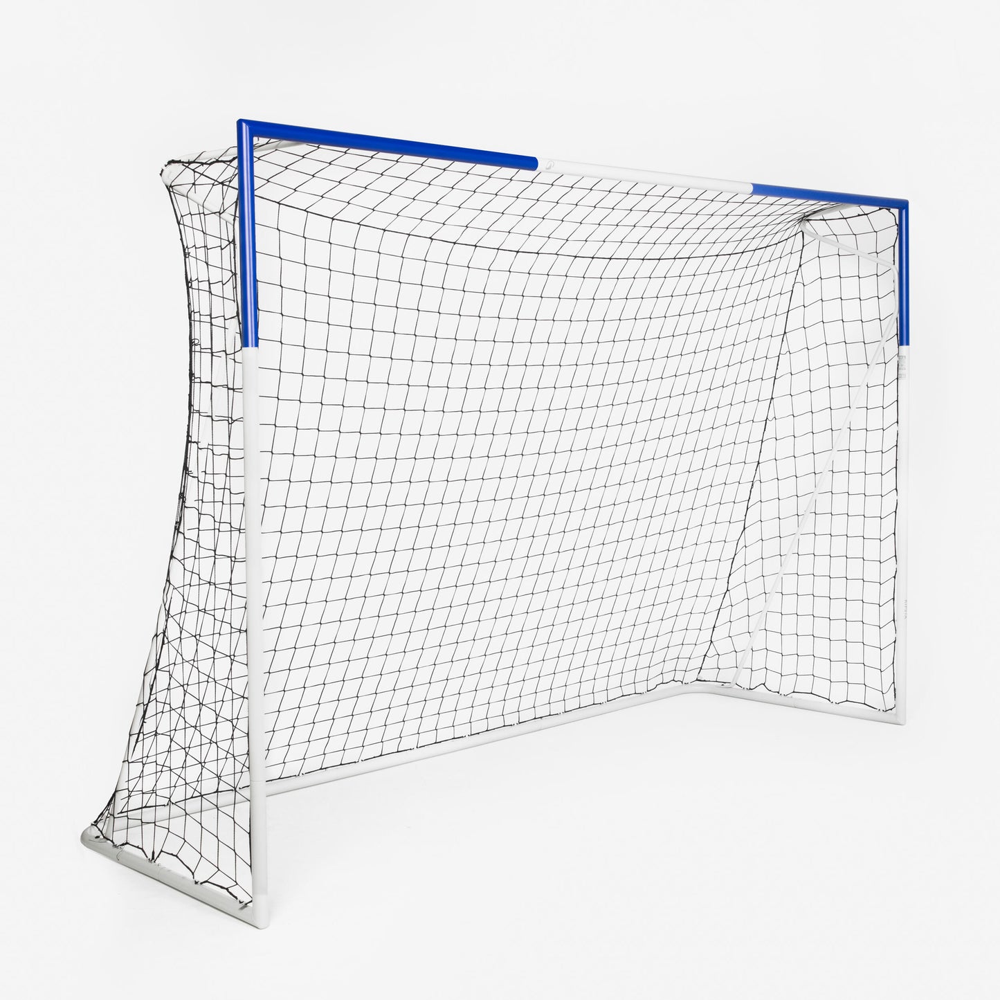 10x6ft Large Metal Football Goal - White/Blue