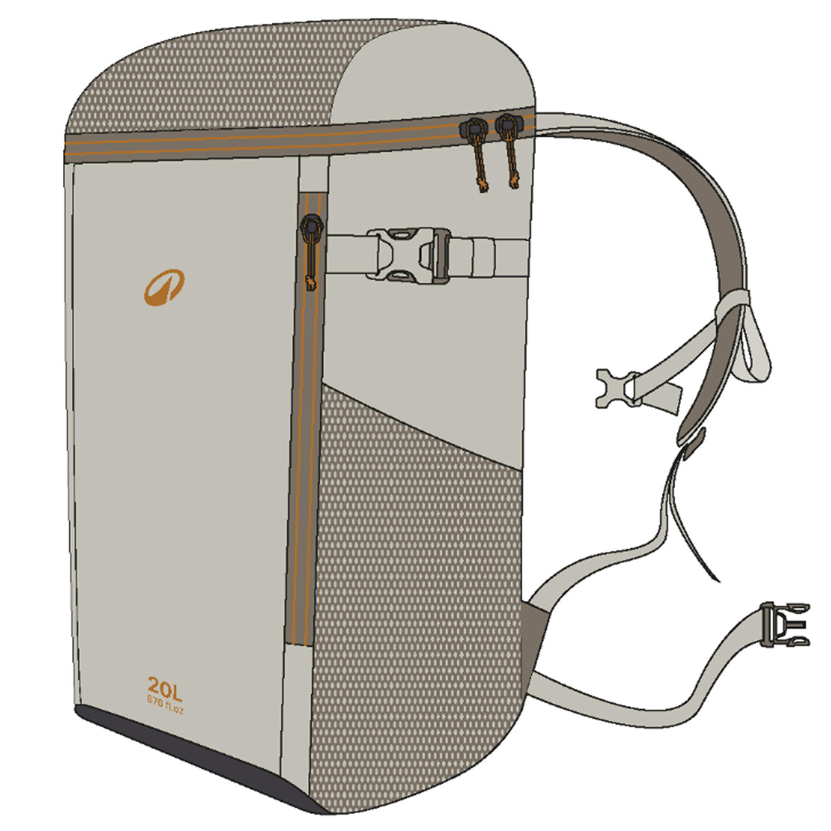ICE BACKPACK 100 20L BEIGE