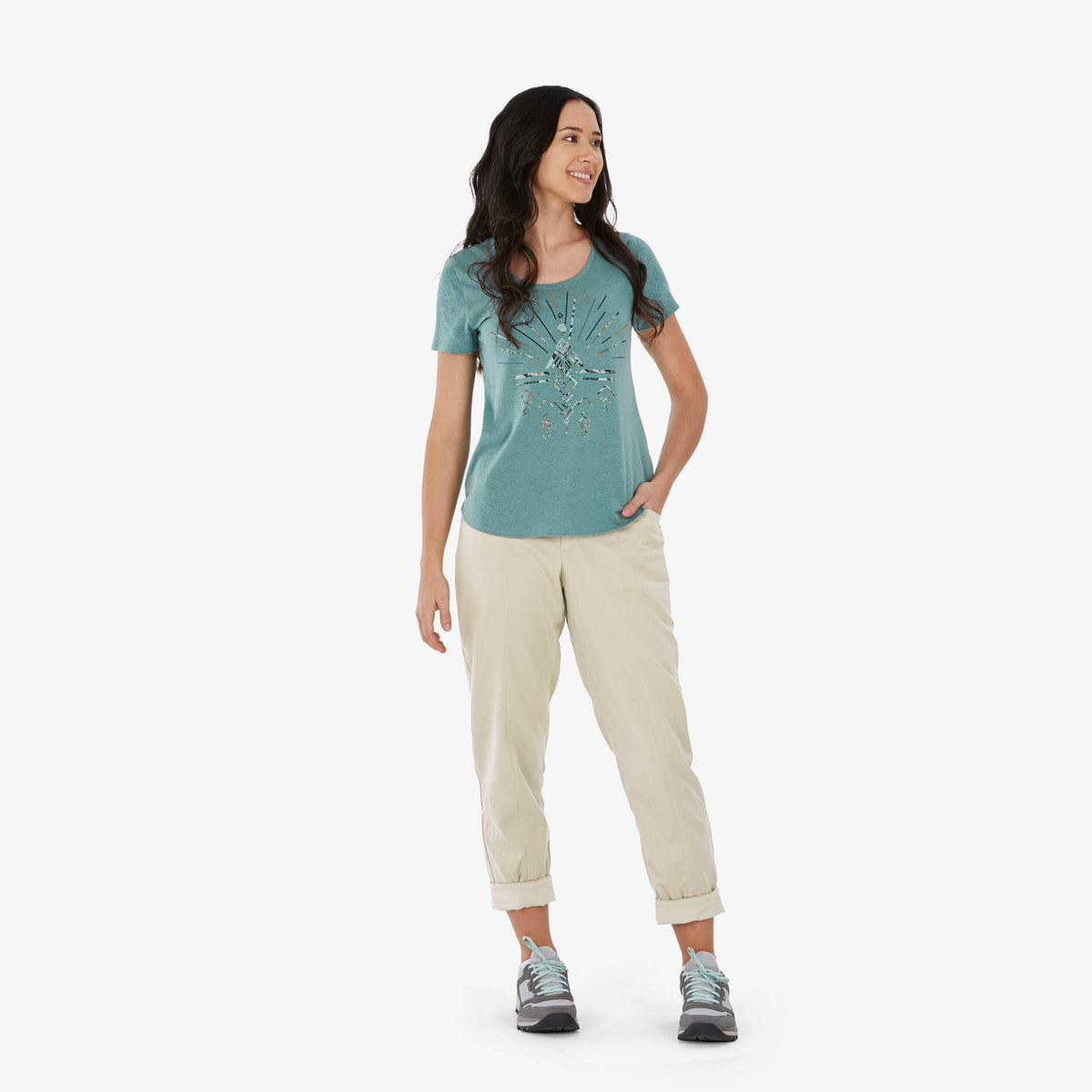 PANTS LINEN NH500 W BEIGE