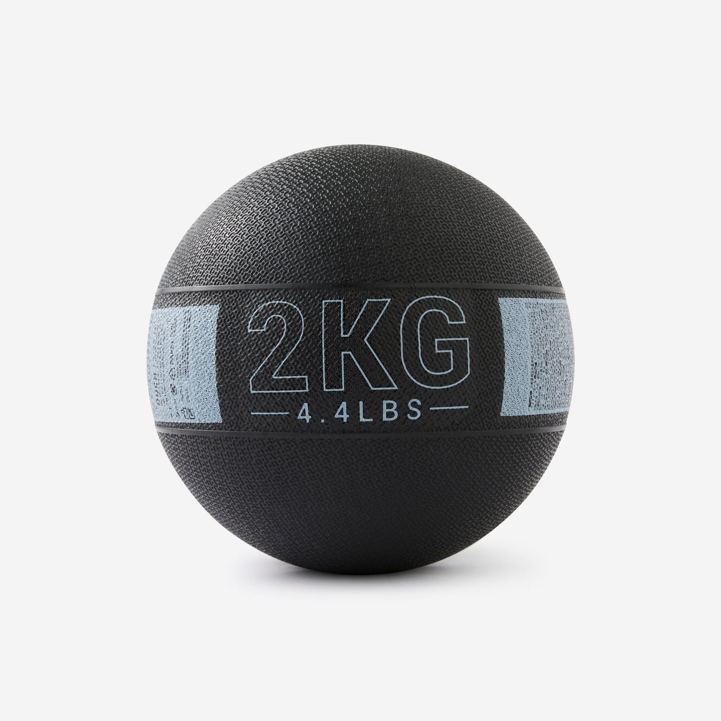 2 kg Rubber Medicine Ball - Black/Grey