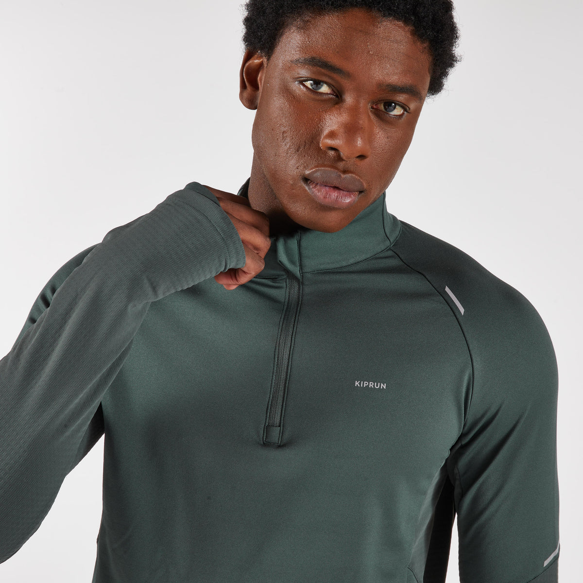 LS TS 1/2 ZIP RUN 500 WARM GREEN K23A