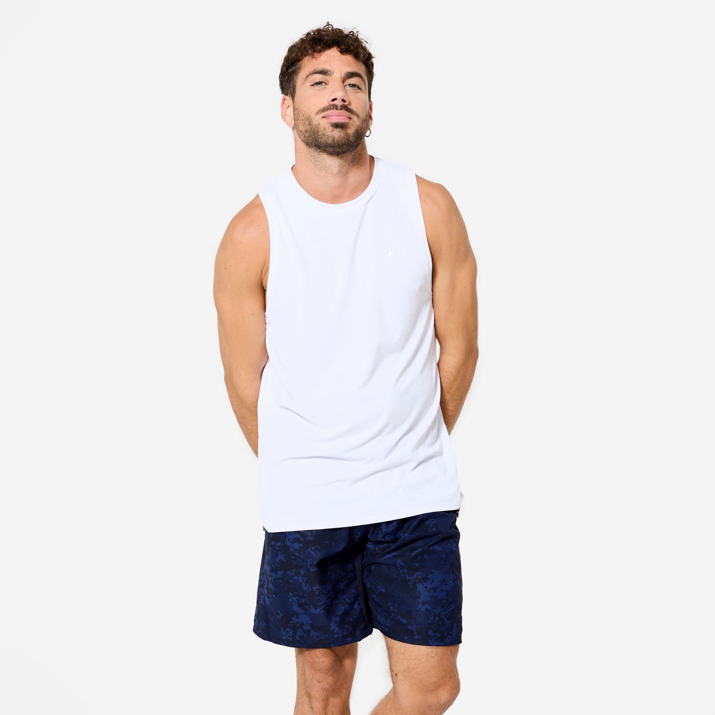 Men's Crew Neck Training Tank Top - White