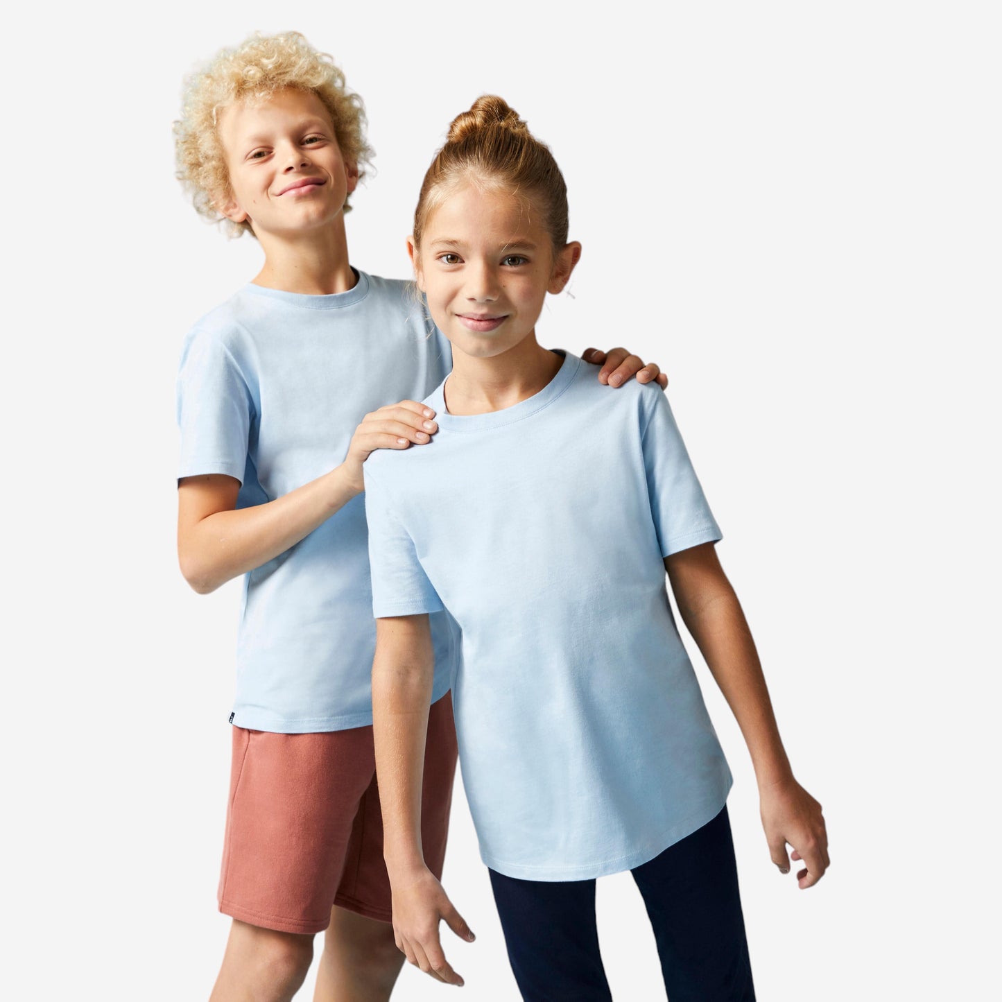 Kids' Unisex Multisports Cotton T-Shirt - Sky Blue