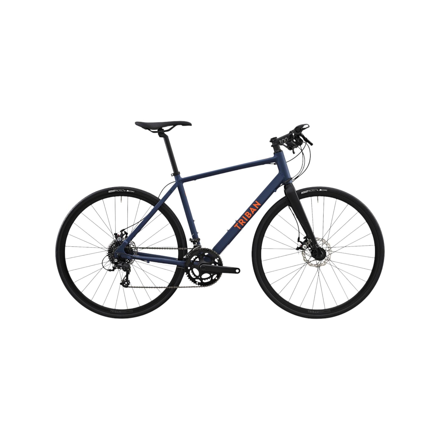 Road bike Flat Bar Triban RC 120 Disc Brake - Blue