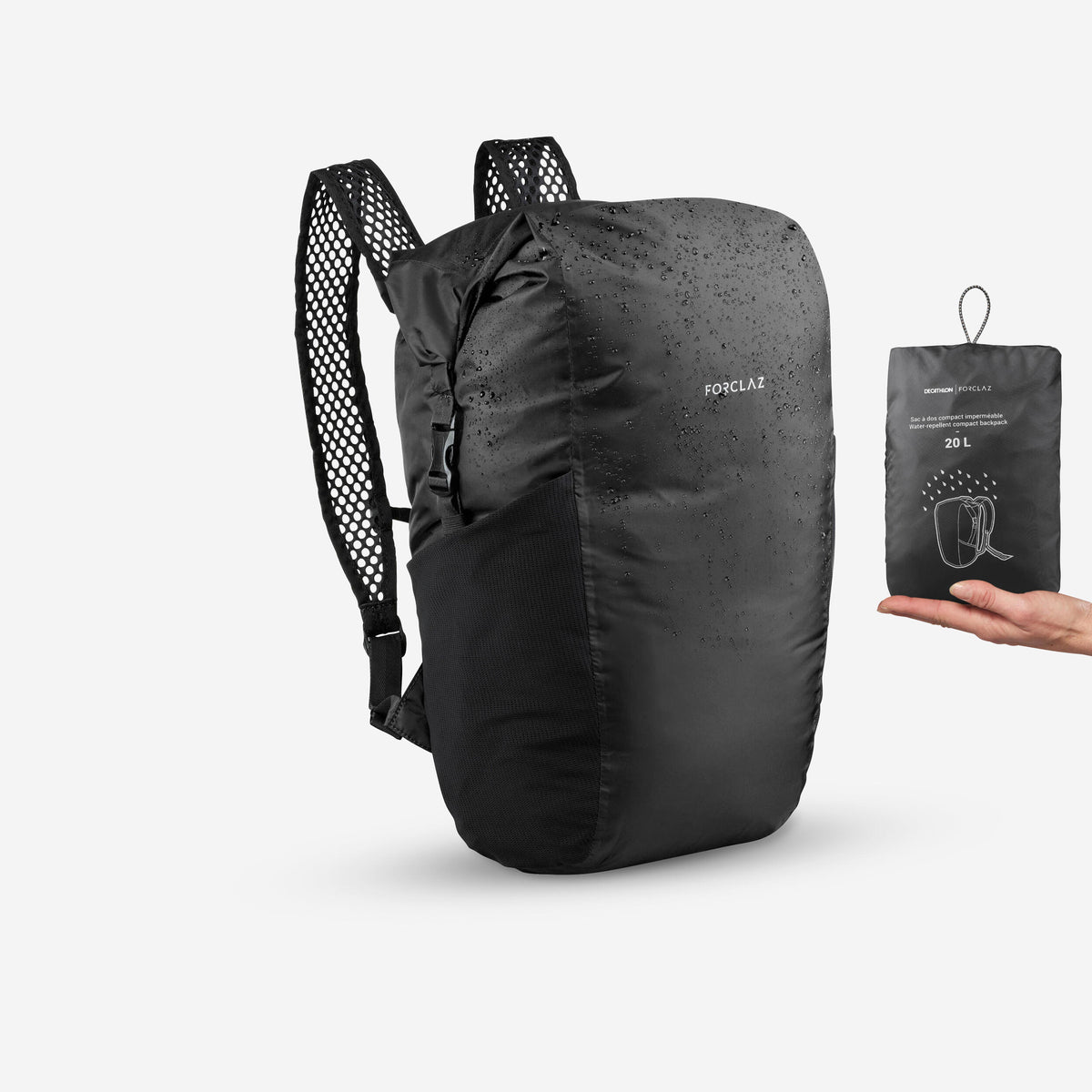 COMPACT BP BLK TRAVEL 20L WP