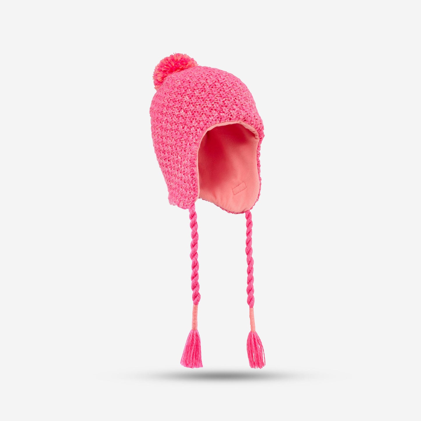 KIDS' PERUVIAN SKI HAT - TIMELESS - LIGHT CORAL PINK