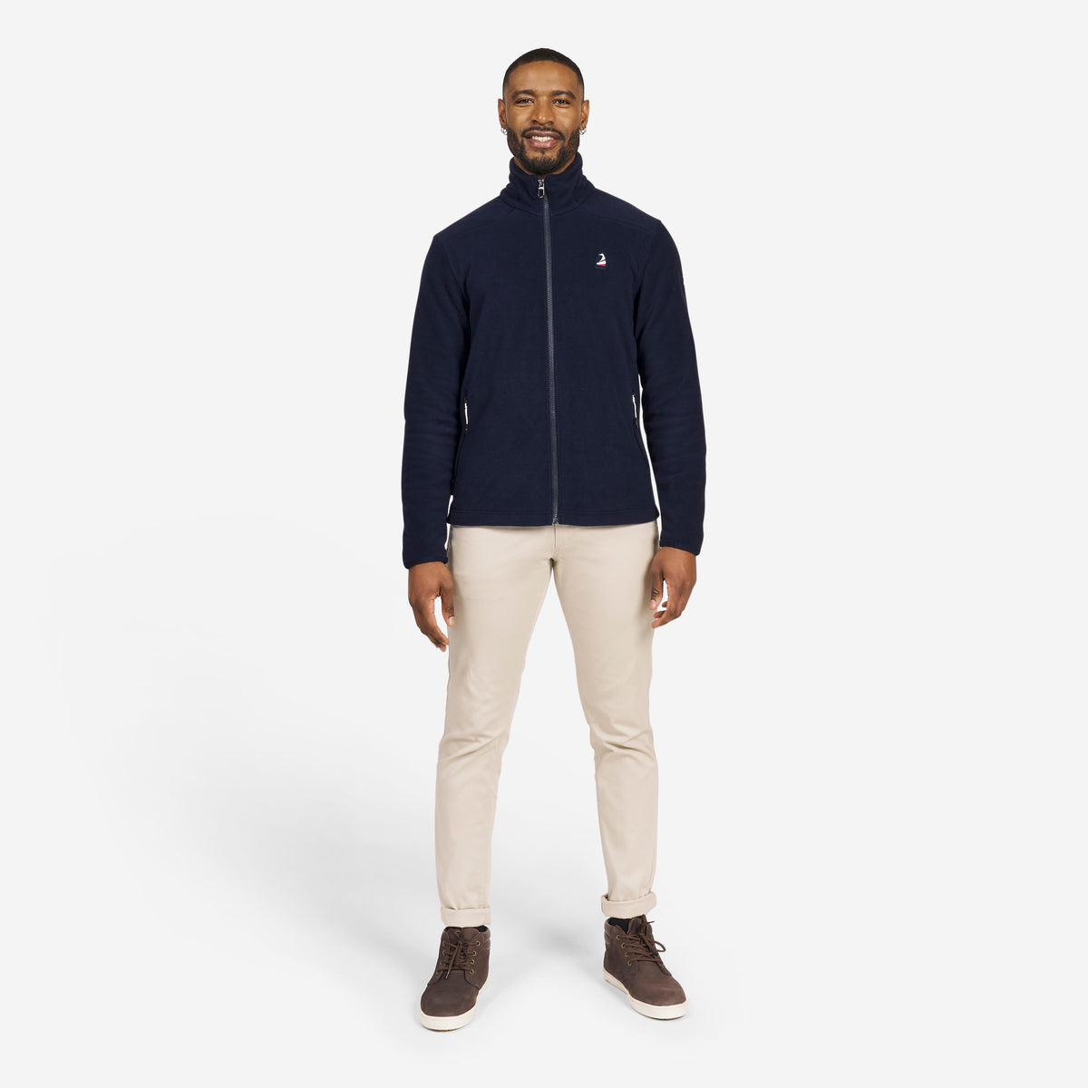 Fleece Sailing 100 H navy blue graph