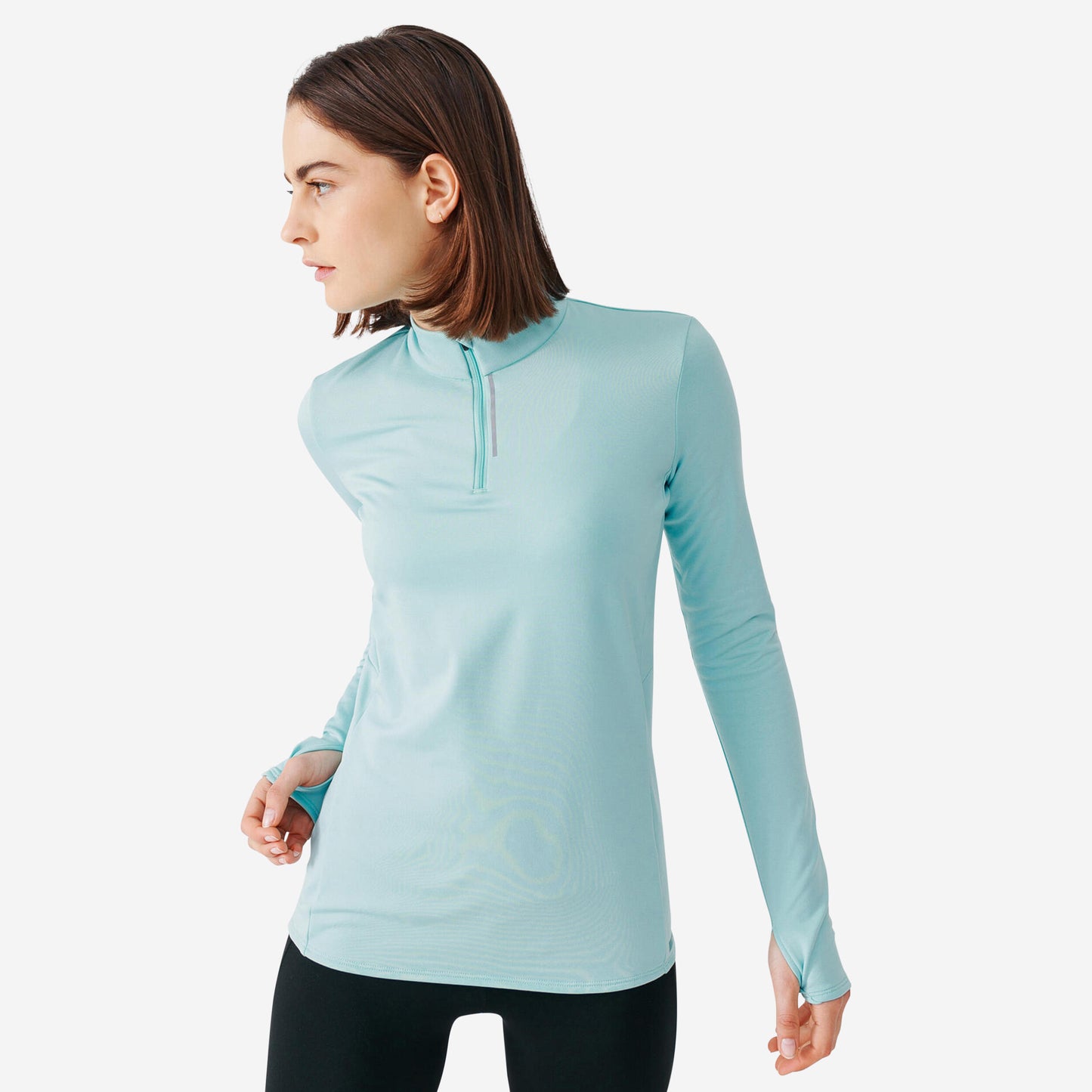Women's Running T-Shirt Blue With Long Sleeves