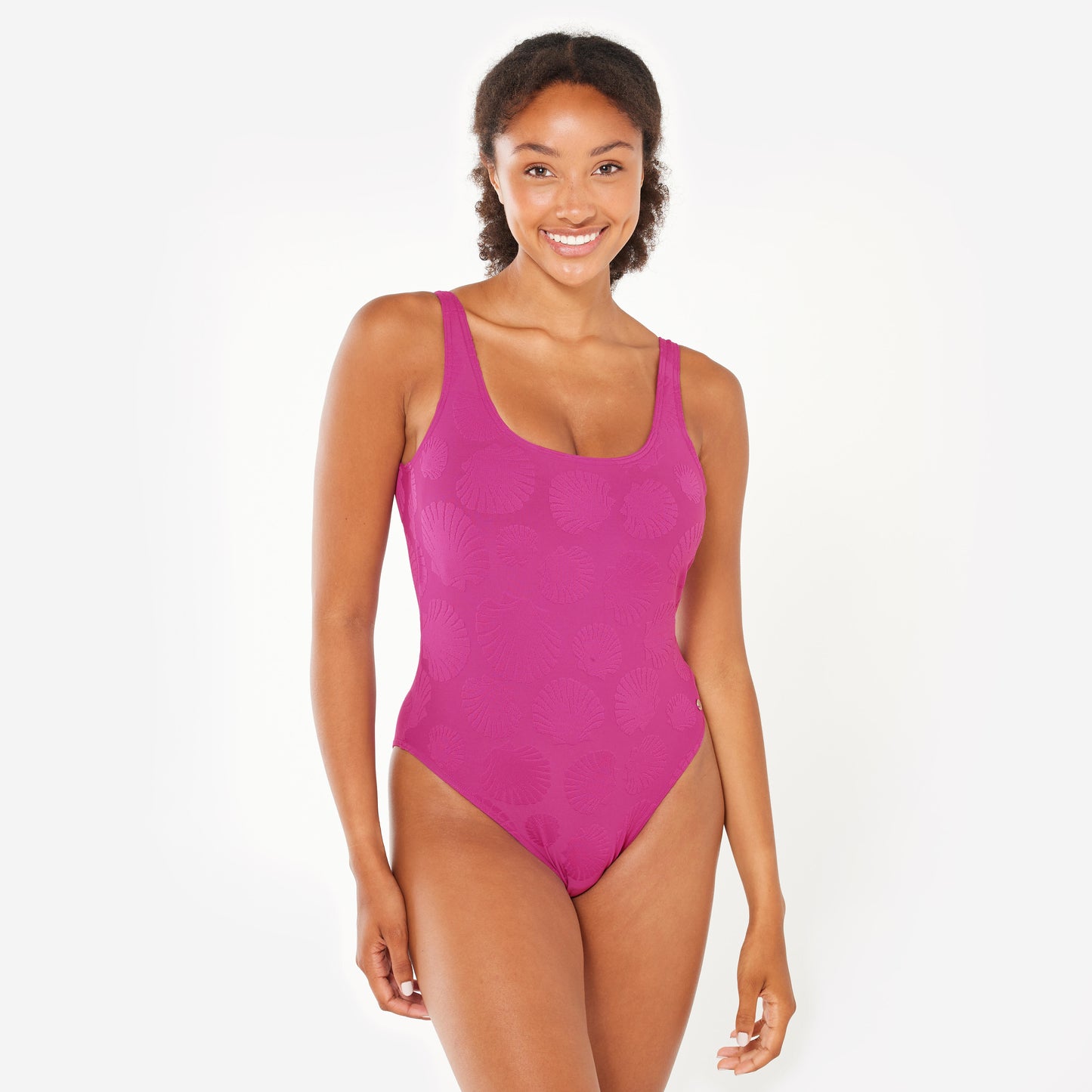 Women's surfing textured one-piece swimsuit - Aurely purple