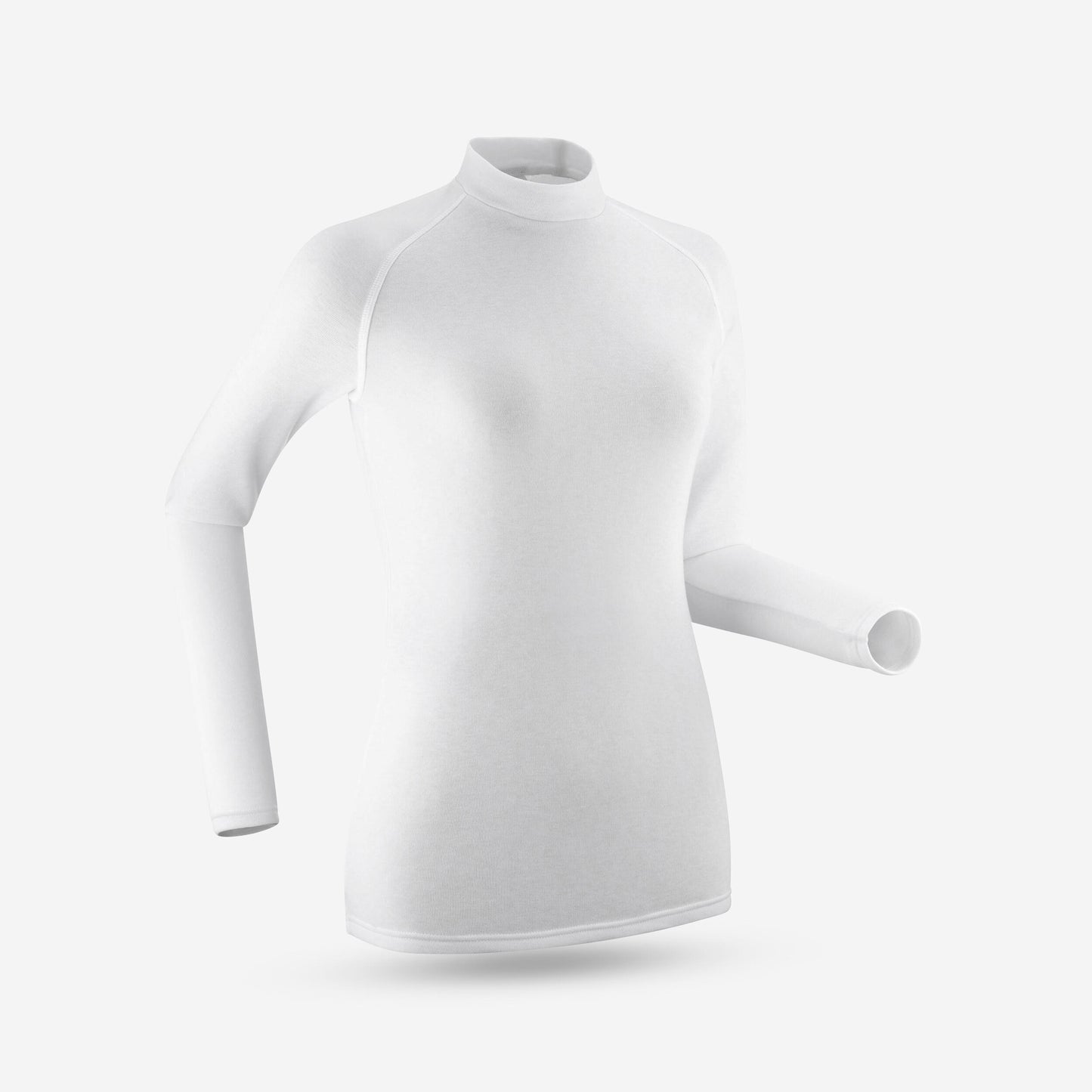 Women's Warm and Comfortable Ski Base Layer -100 - Greige / White