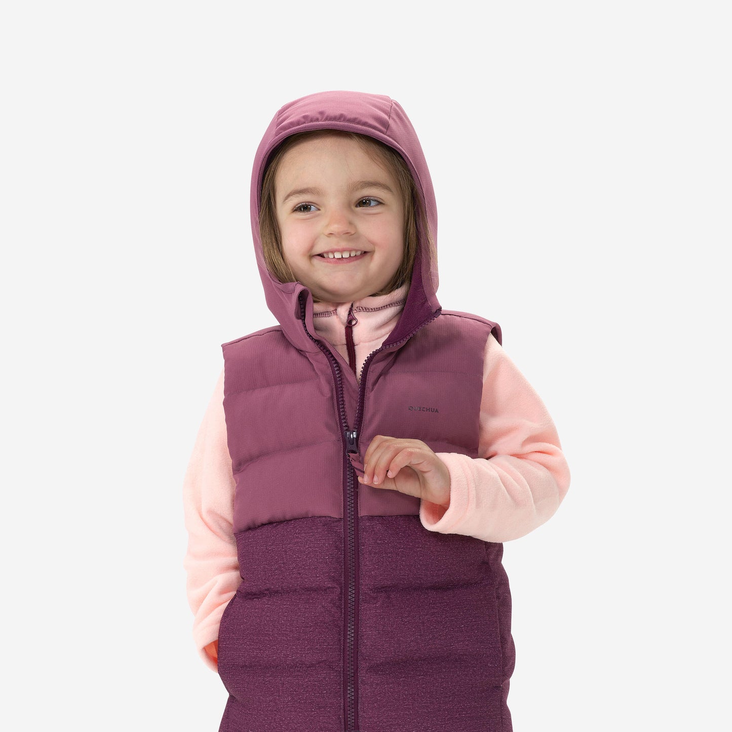 Kids' Hiking Sleeves Padded Jacket - Age 2-6 years - Purple