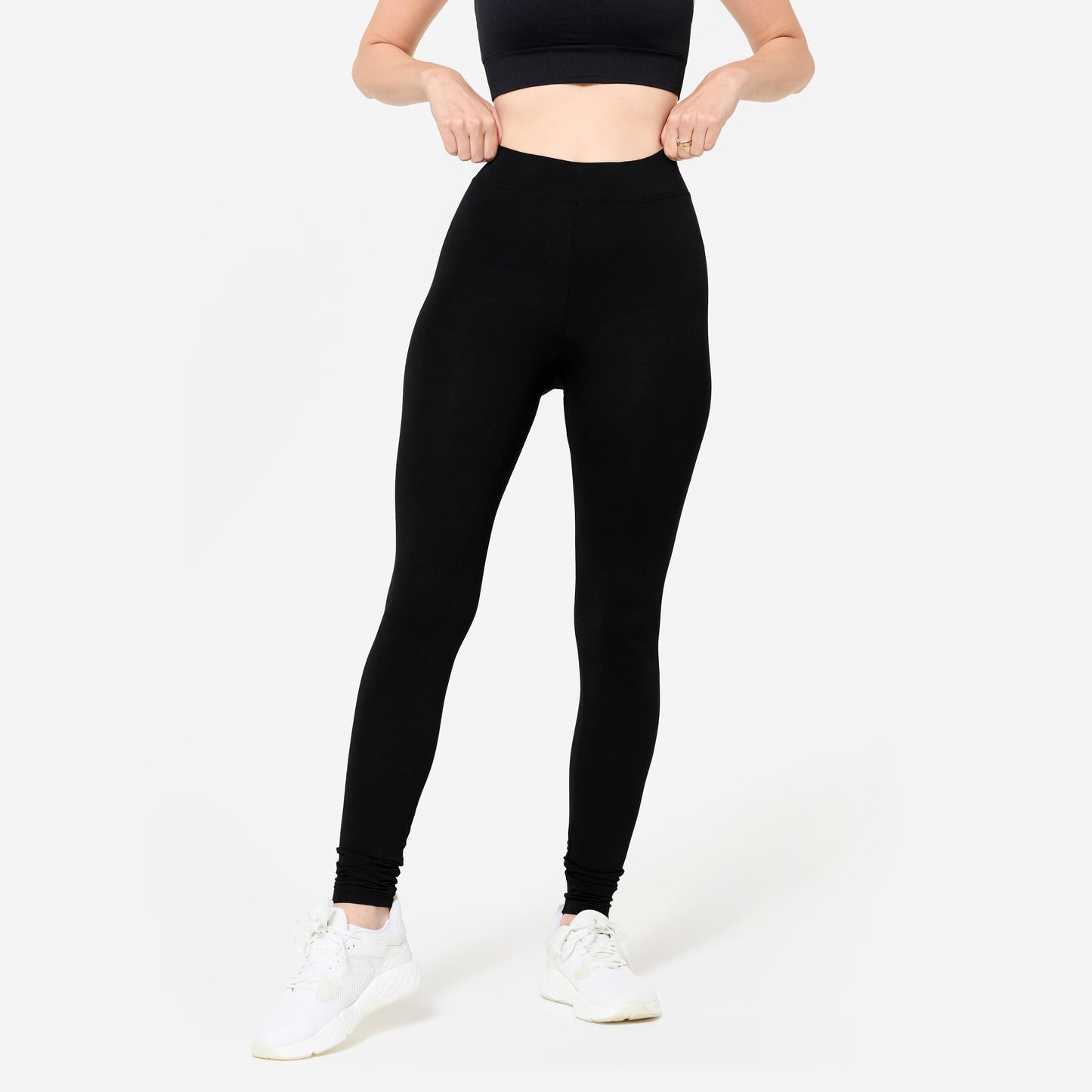 Women's Slim-Fit Fitness Leggings - Black