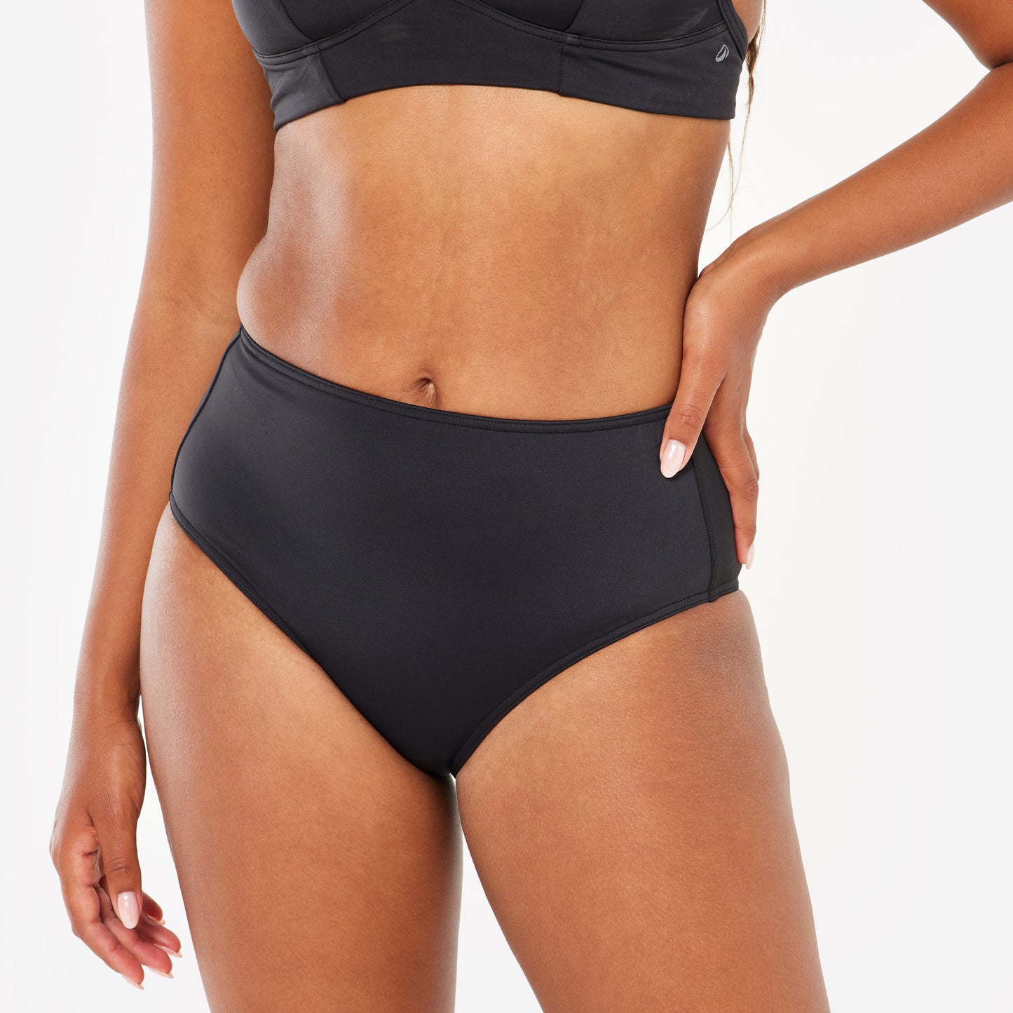 Romi Women's High-Waisted Surfing Swimsuit Bottoms - Black