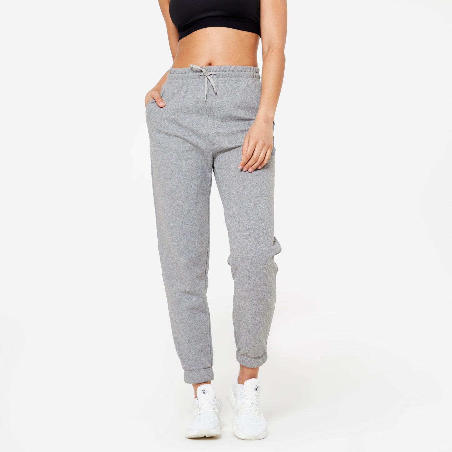 Women's Cotton Jogging Bottoms - Grey