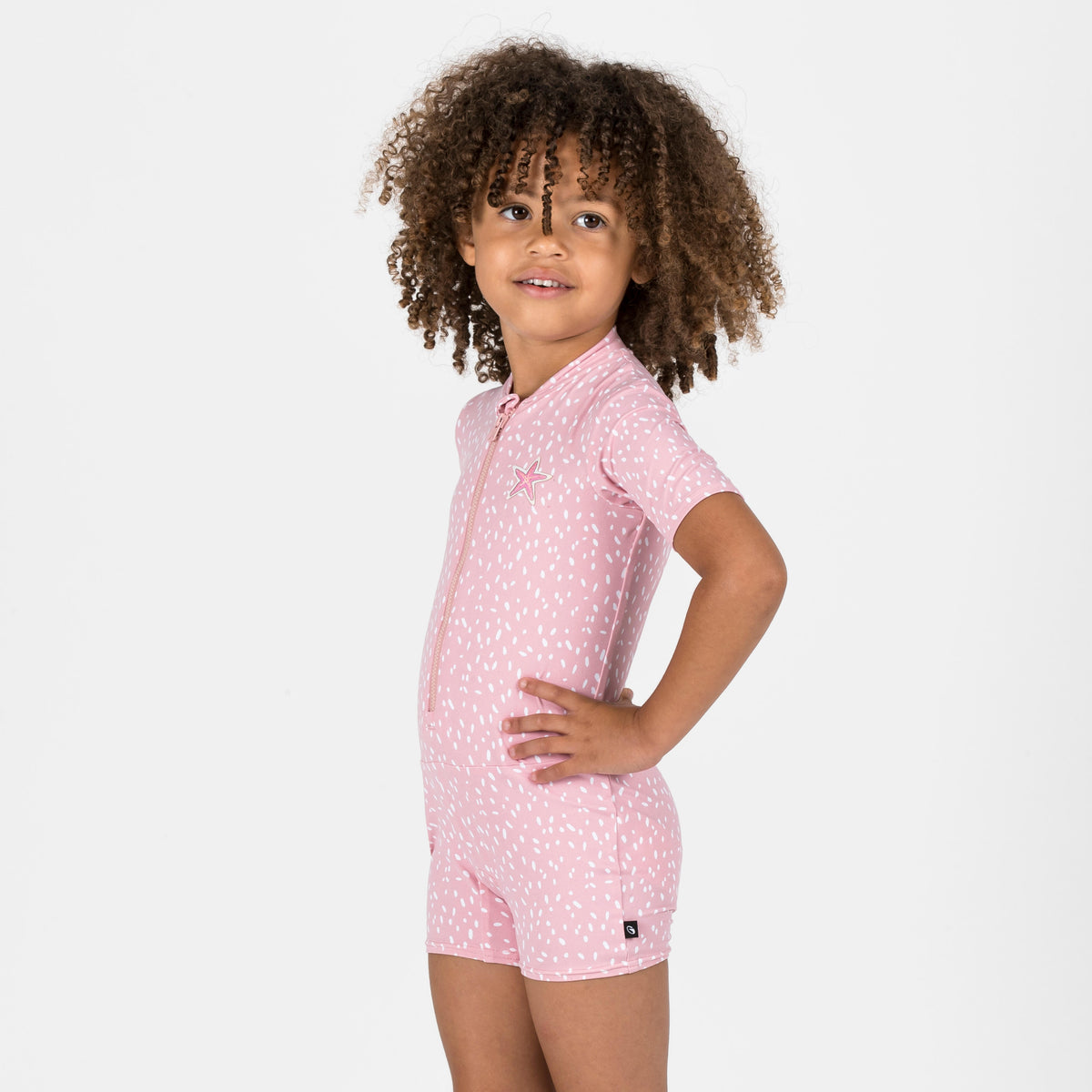 SHORTY UV BB SS DOTS PINK