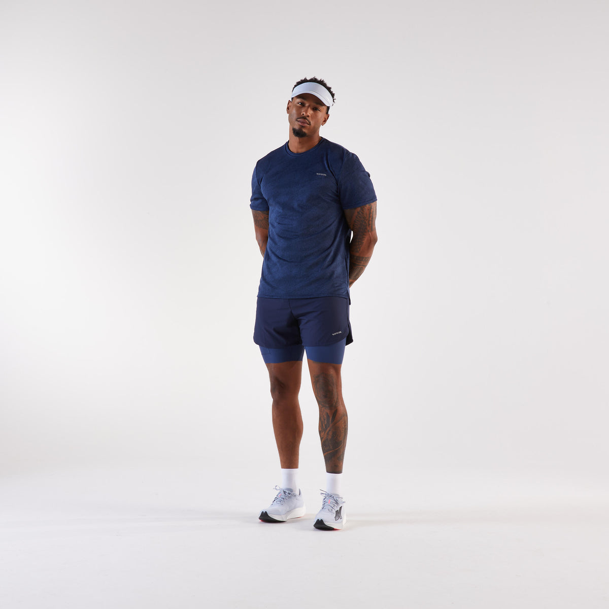 SHORT 2in1 RUN 500 M DARK BLUE G17C