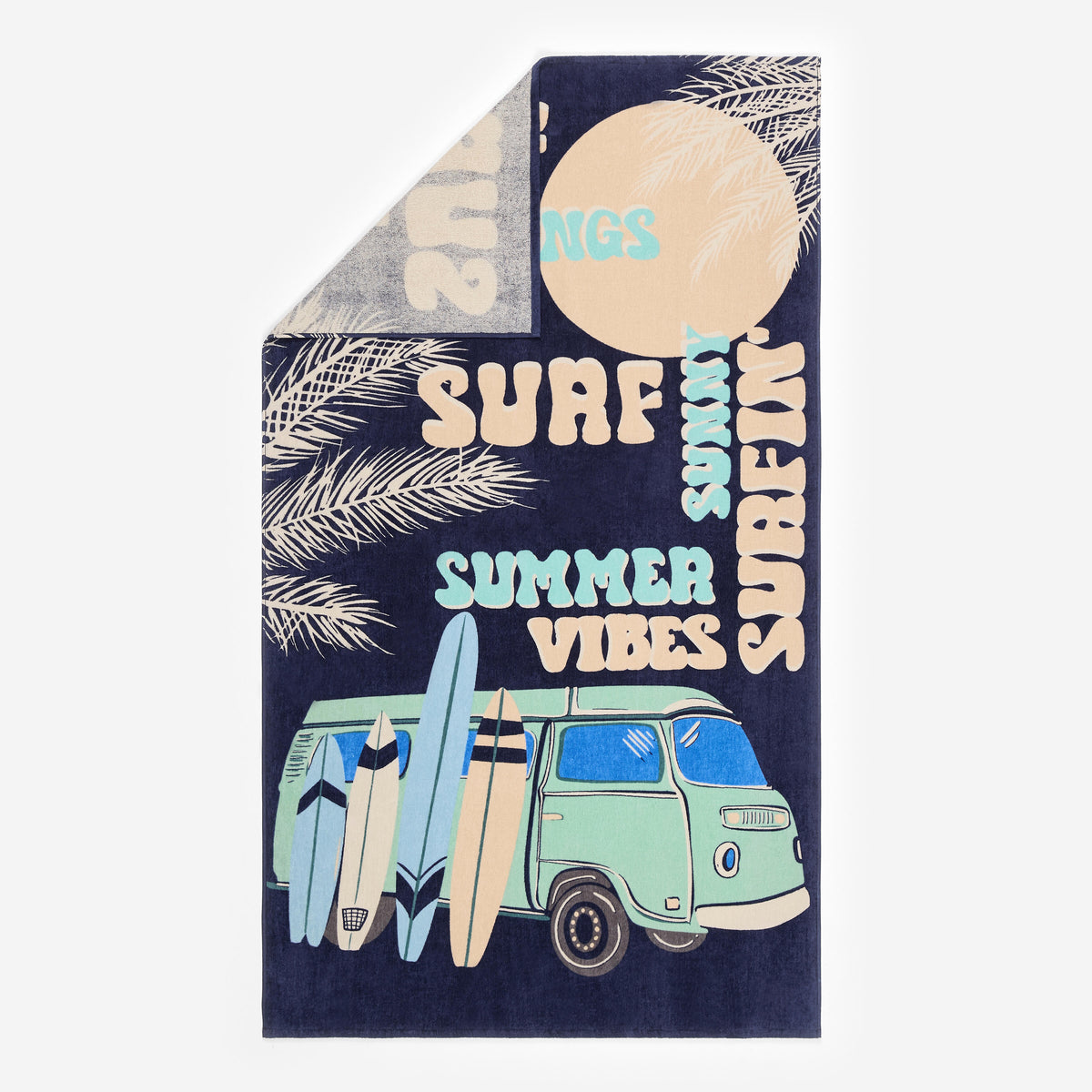 COTTON L PRINT VIBES DARK BLUE