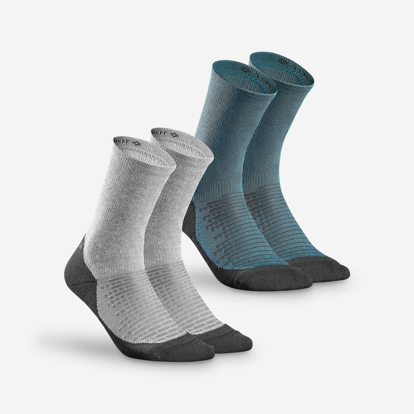 Sock Hike 100 High - Pack of 2 pairs - Grey and Blue