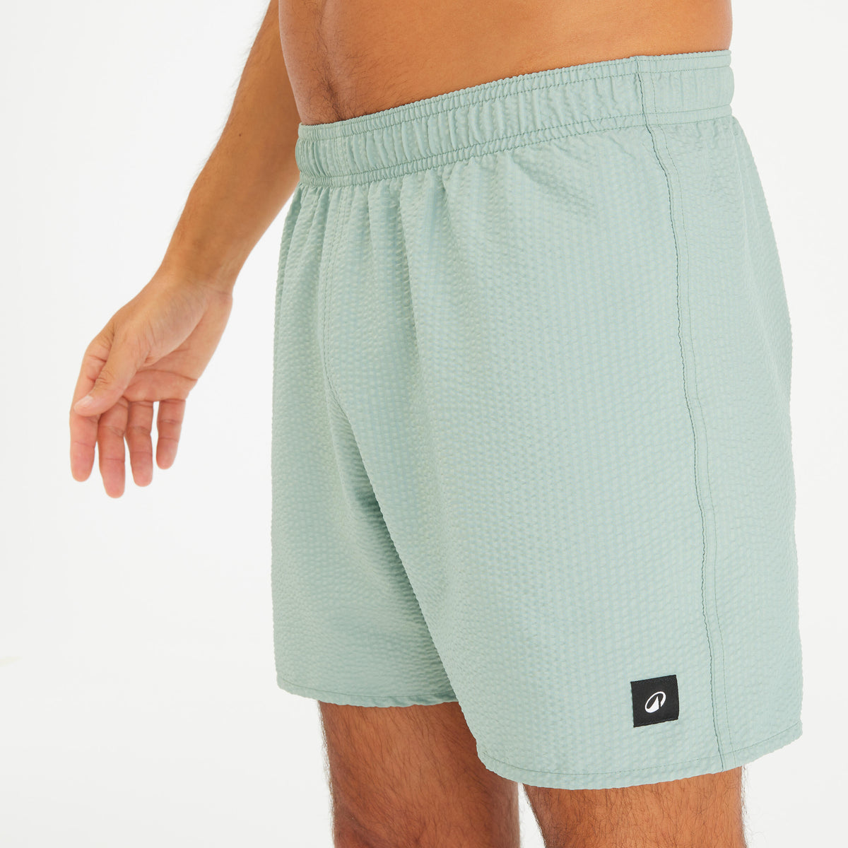 SWIMSHORT 100 BASIC TEXTURED KAKI