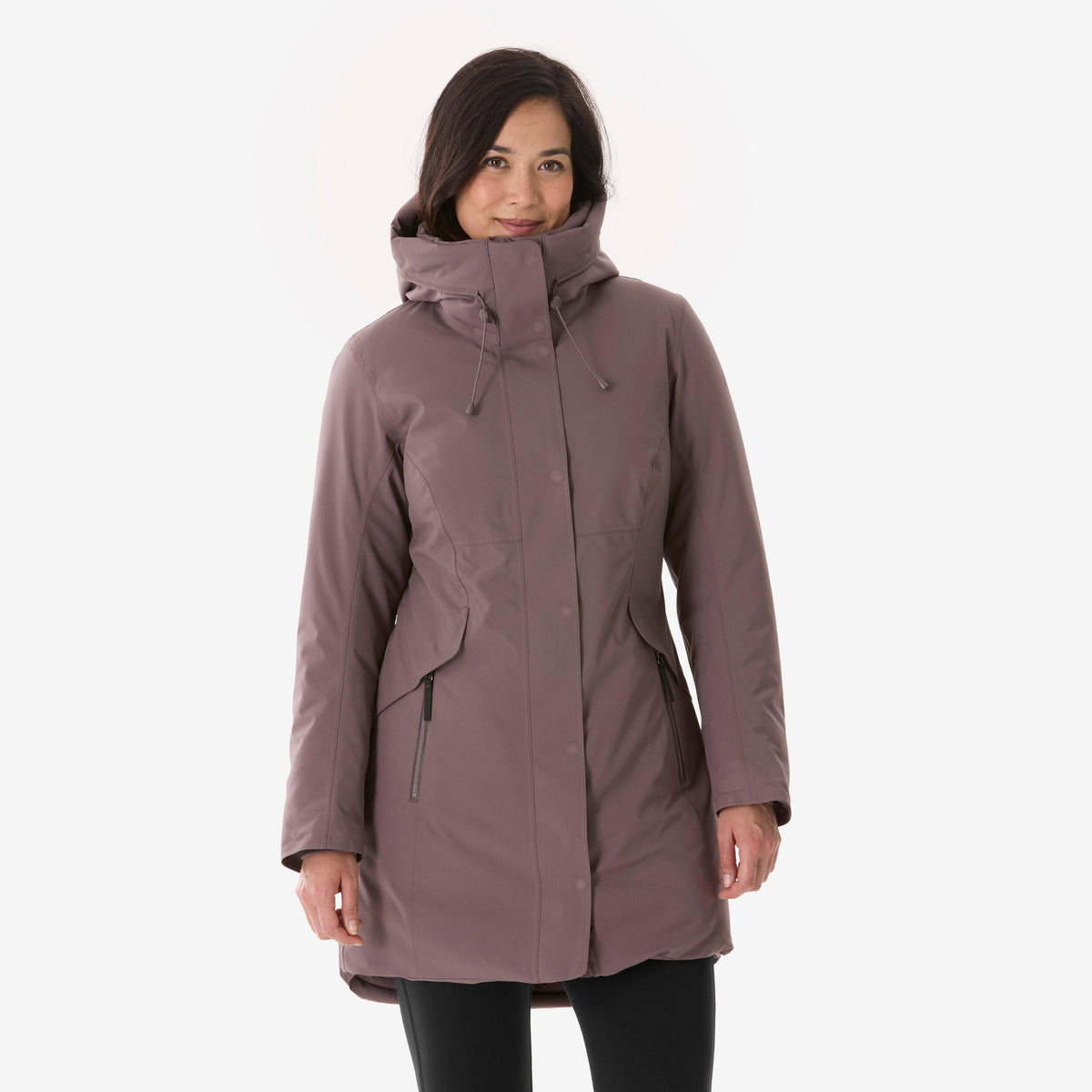 WARM PARKA NH500 W BROWN
