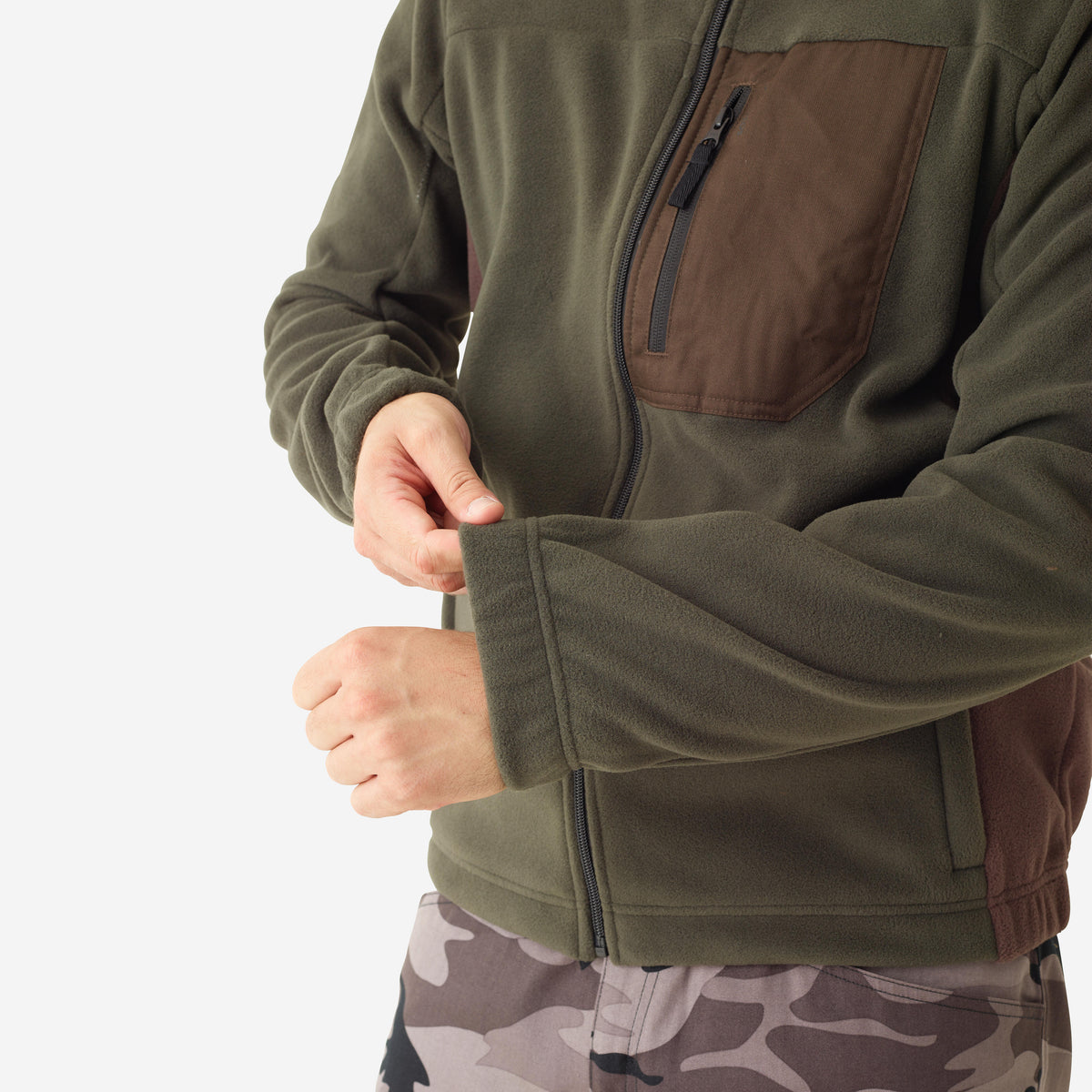 FLEECE 500 GREEN/BROWN