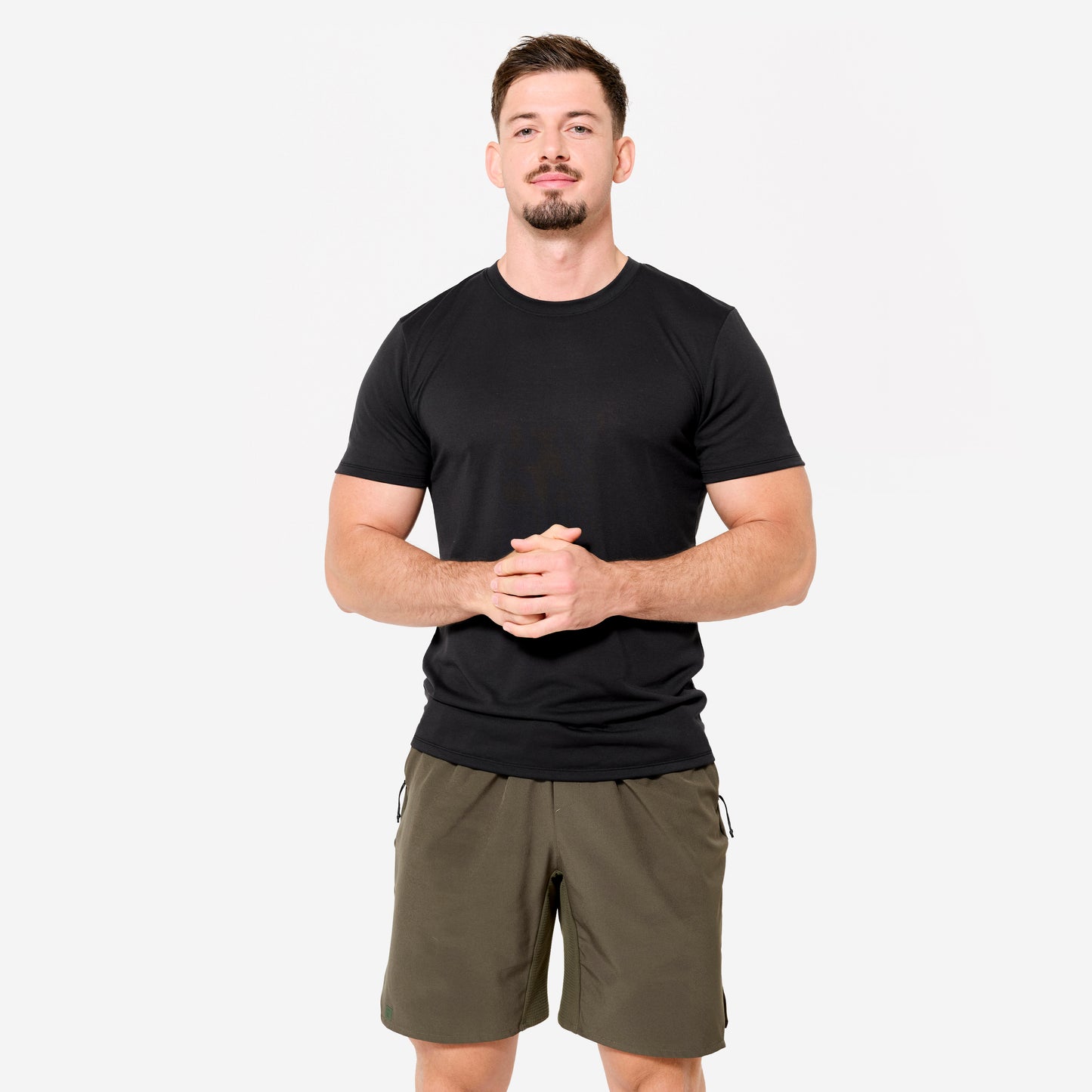 Men's Slim-Fit Breathable Cross Training T-Shirt - Black