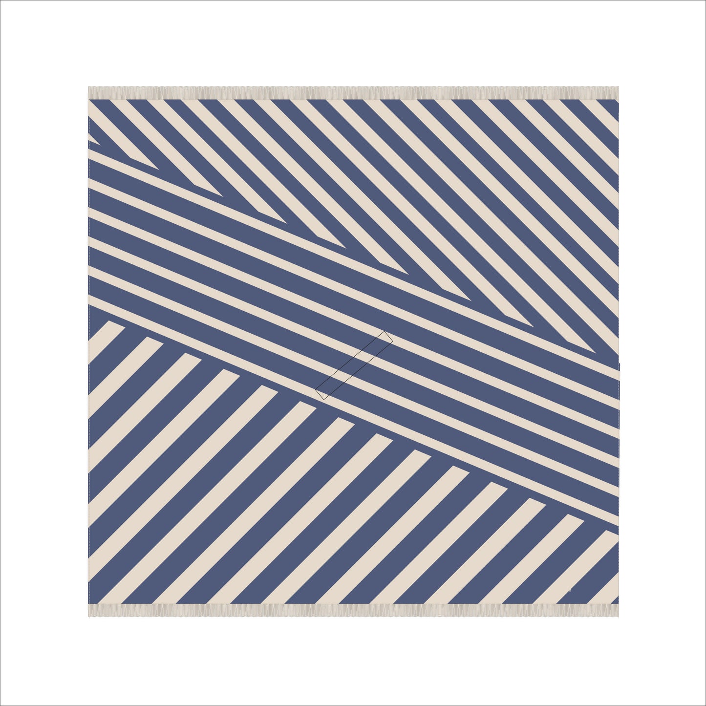 Poncho beach towel XXL 190 x 190 cm - deckchair blue