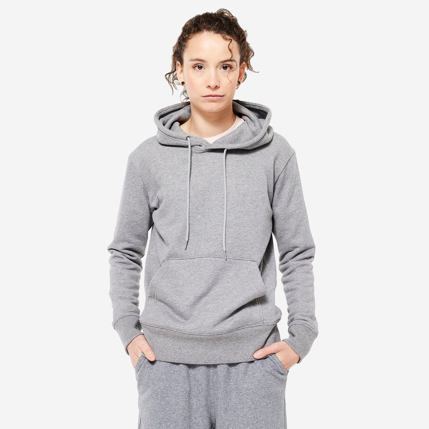 Women's Cotton Fitness Hoodie - Grey