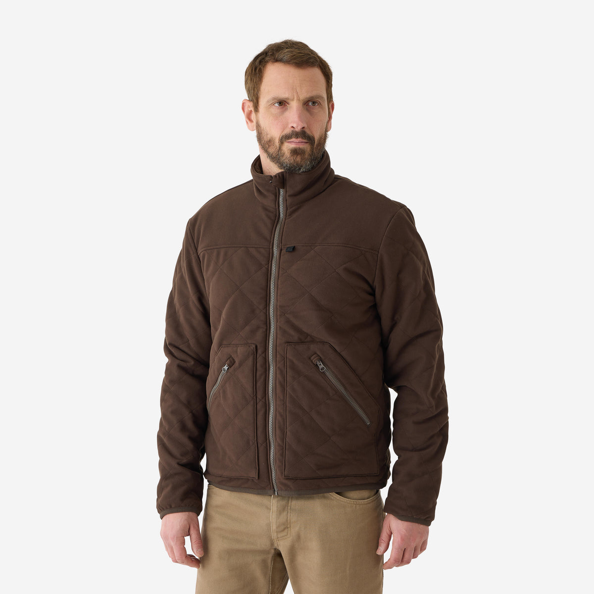 QUILTED JACKET 500 V2 BROWN