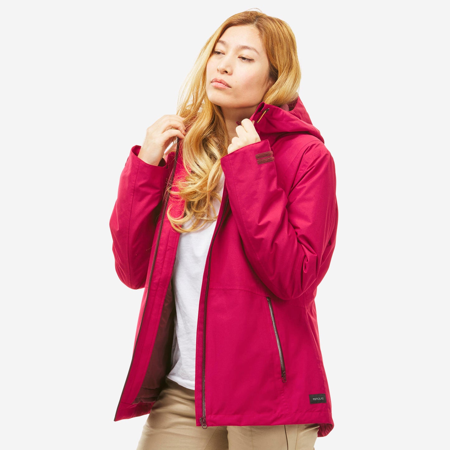 Women's hiking 3-in-1 waterproof jacket SH500 Mountain - 10°C
