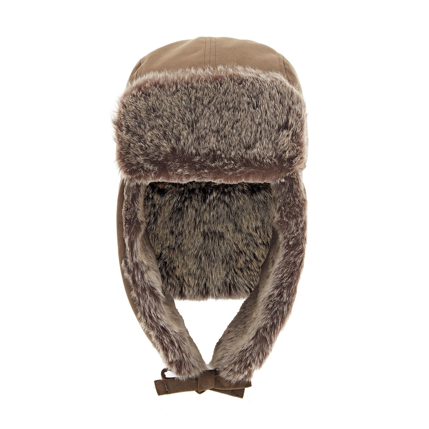 Faux-Fur Waterproof Hat - Brown