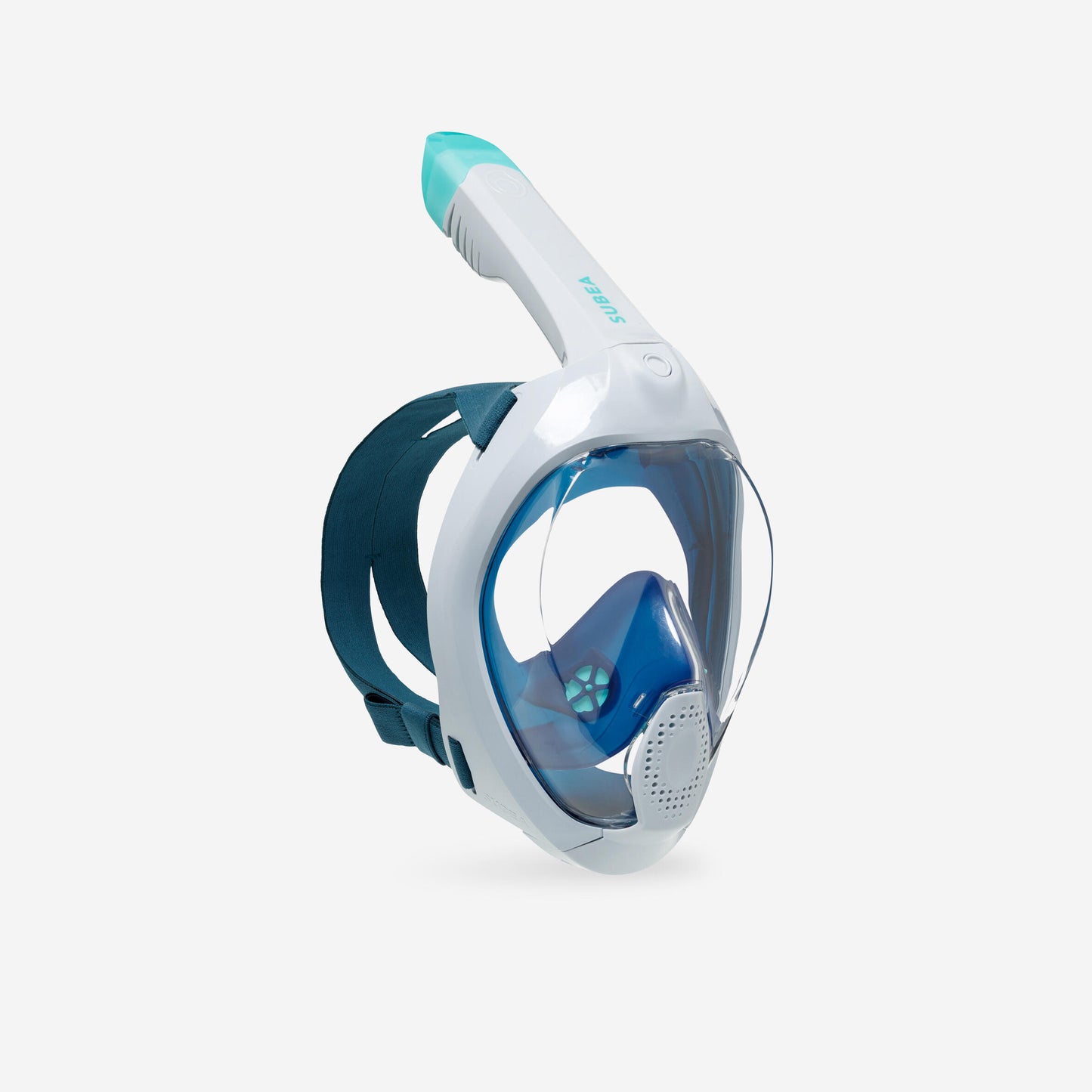 Surface snorkelling mask Easybreath + with acoustic valve > age 10 - blue