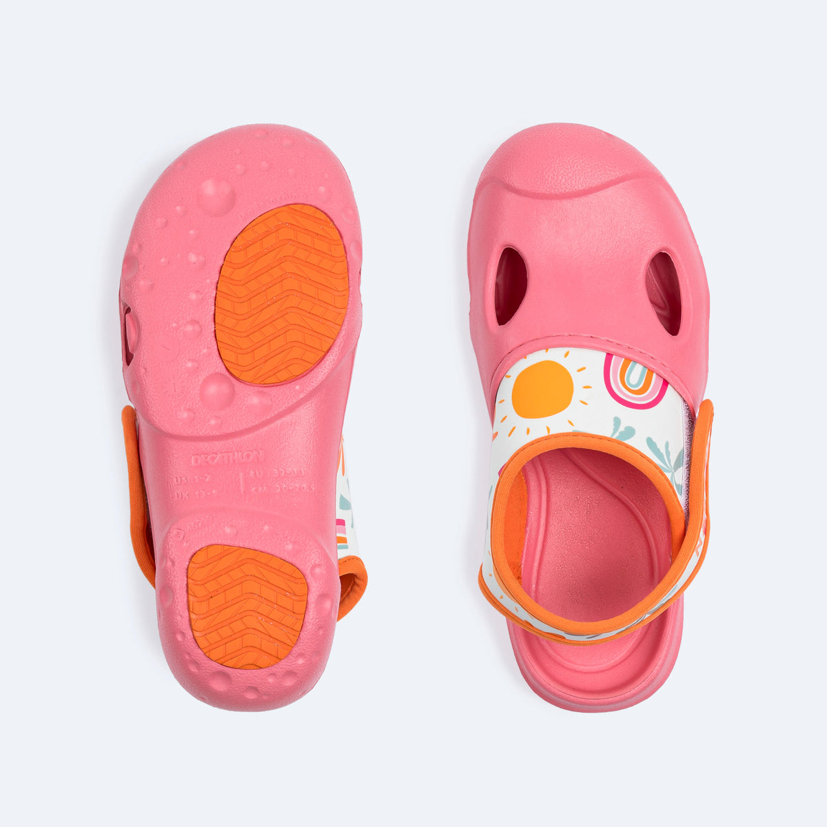 CLOG 100 JR PINK PALMY ORANGE