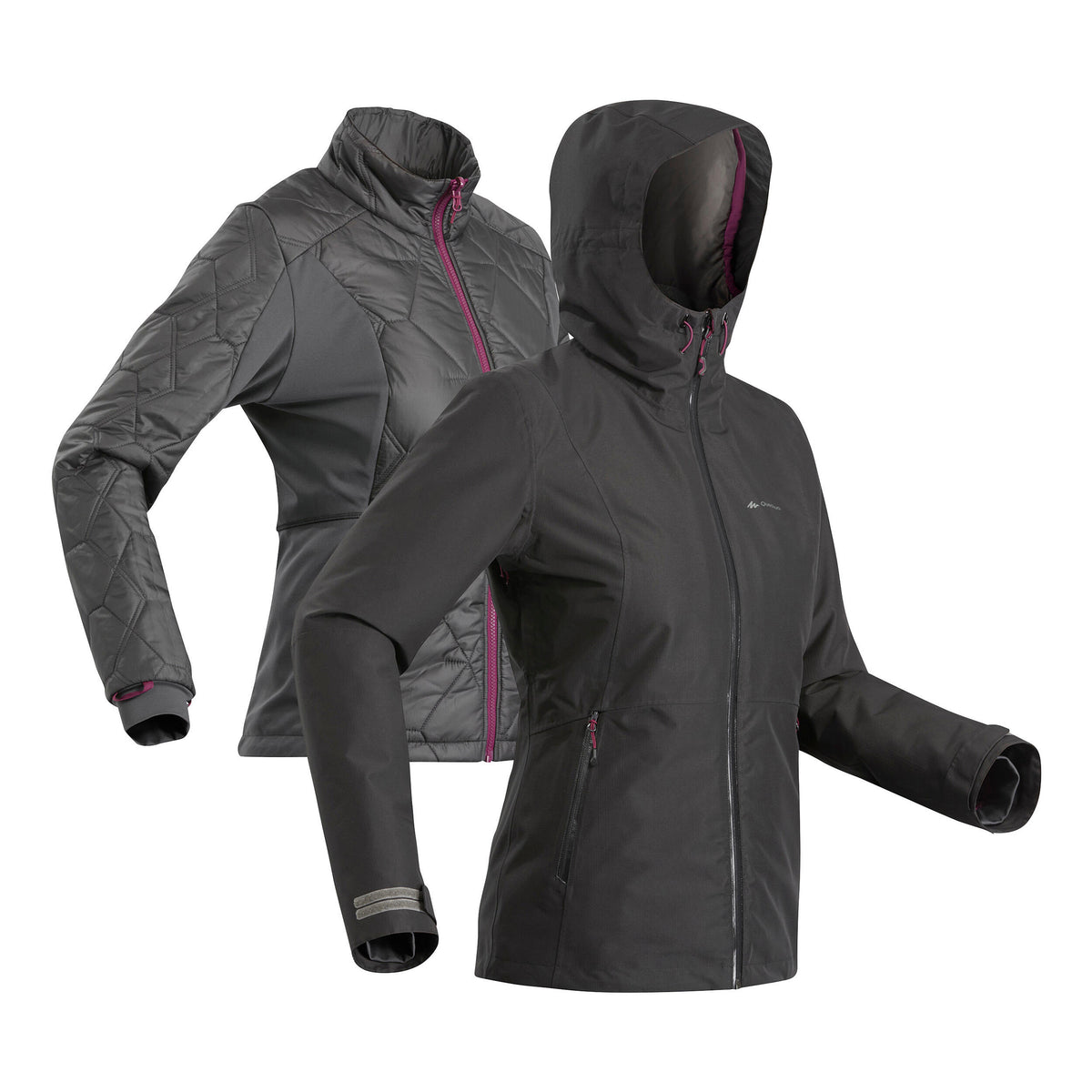 3IN1 WARM JACKET MH500 W BLACK