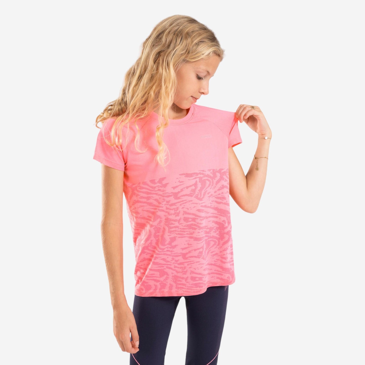 Girl's KIPRUN CARE 900 Seamless Running T-shirt - pink