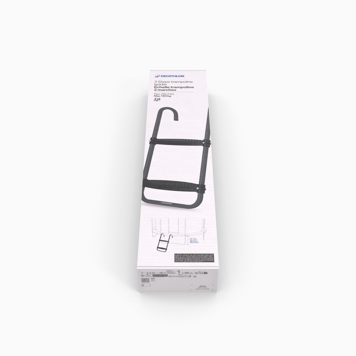 TRAMPOLINE LADDER 2 STEPS BLACK