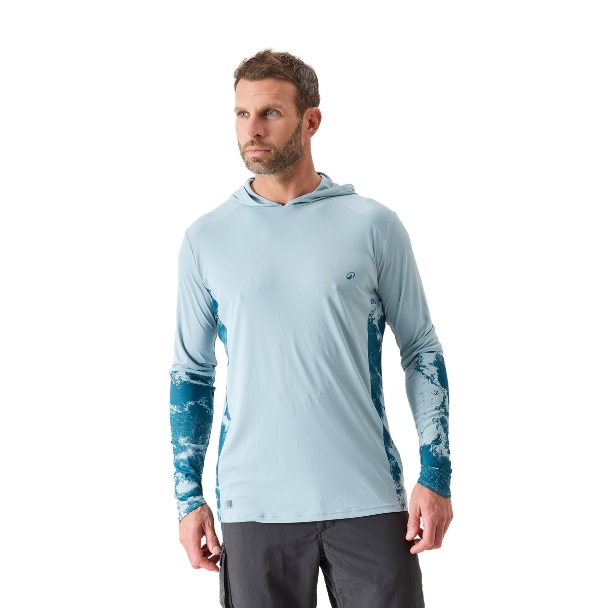 Tee-shirt 500 ANTI-UV RAINY BLUE