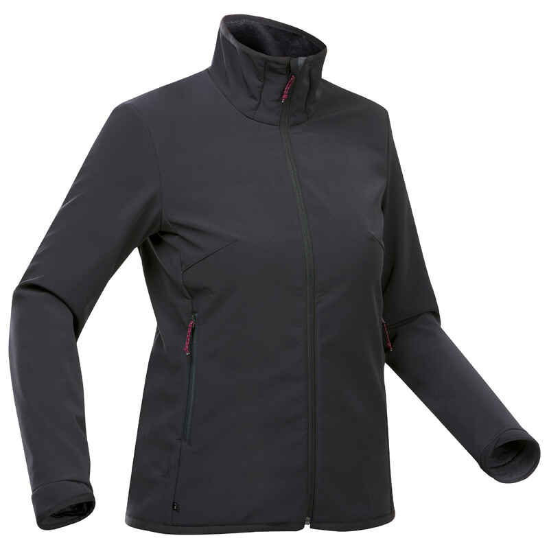 Women’s windproof softshell jacket, MT100 - Black