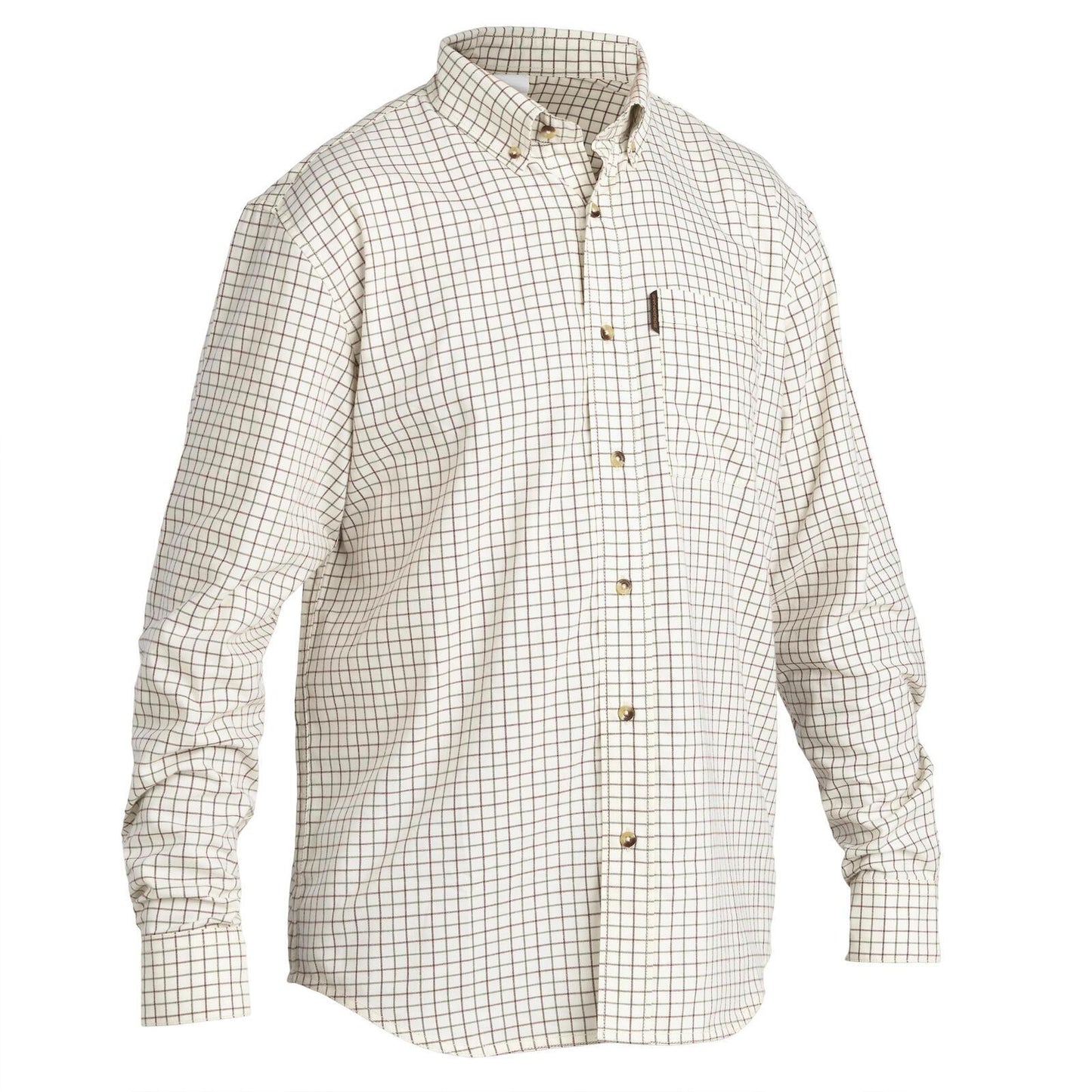 BUTTONED SHIRT 100 PLAID WHITE