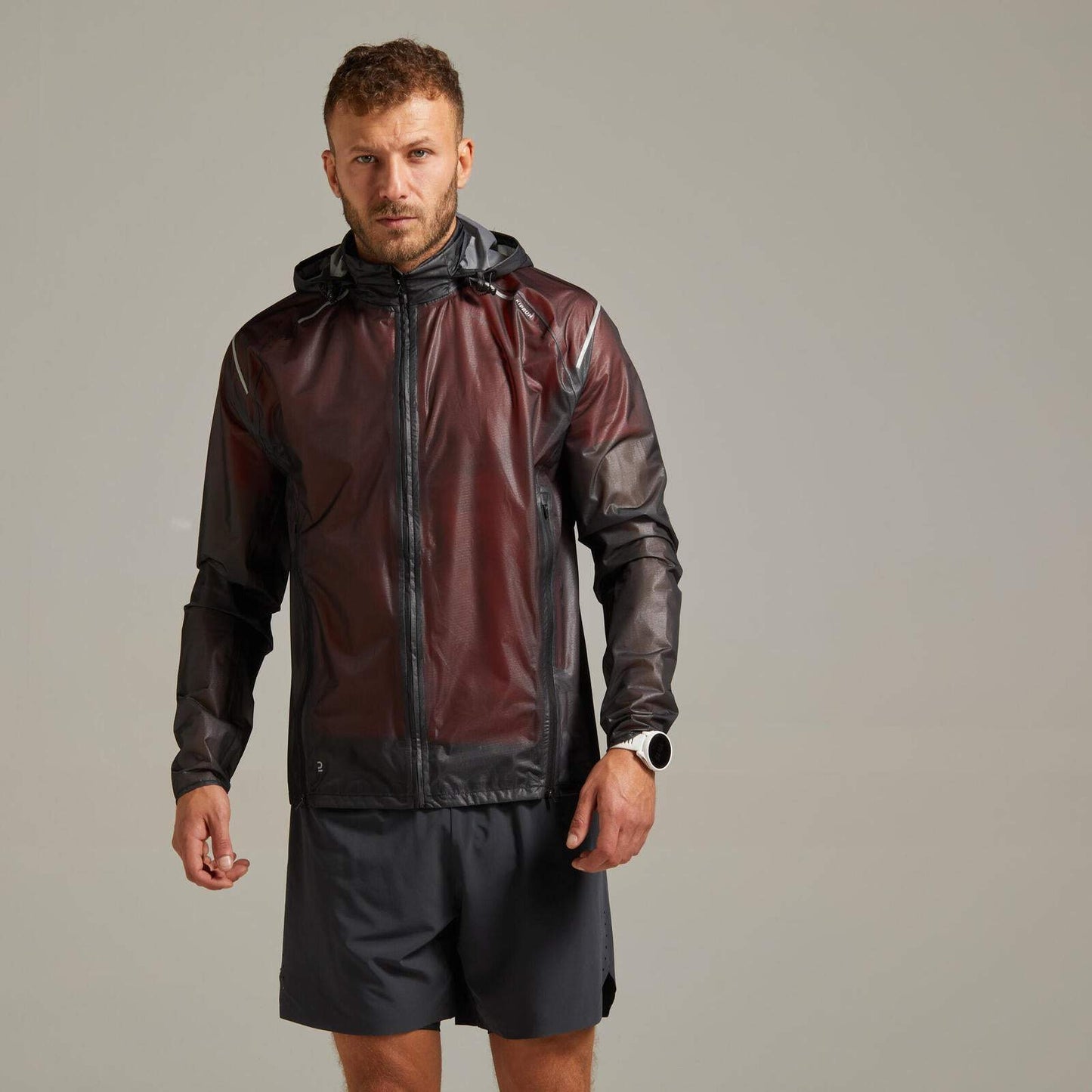KIPRUN RAIN JACKET M BLACK
