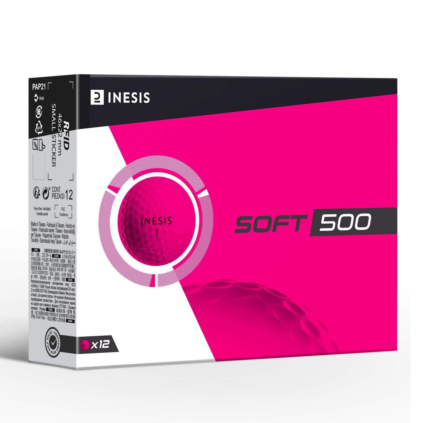 SOFT 500 GOLF BALL X12 PINK