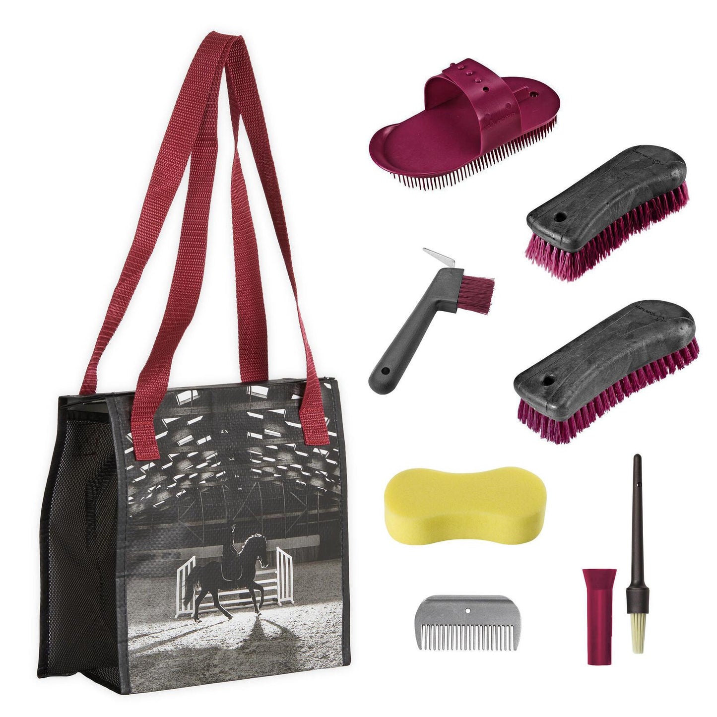 KIT/GROOMING BAG BURGUNDY/Indoor Area